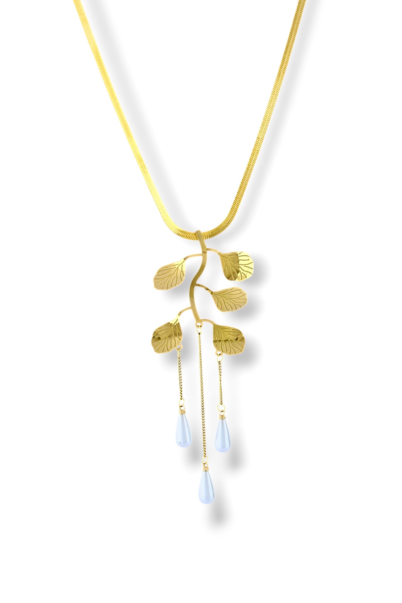 Leaf Branch Teardrop Jewelry Set