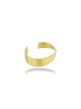 Luxury Minimalist Gold Statement Bangle with High Shine