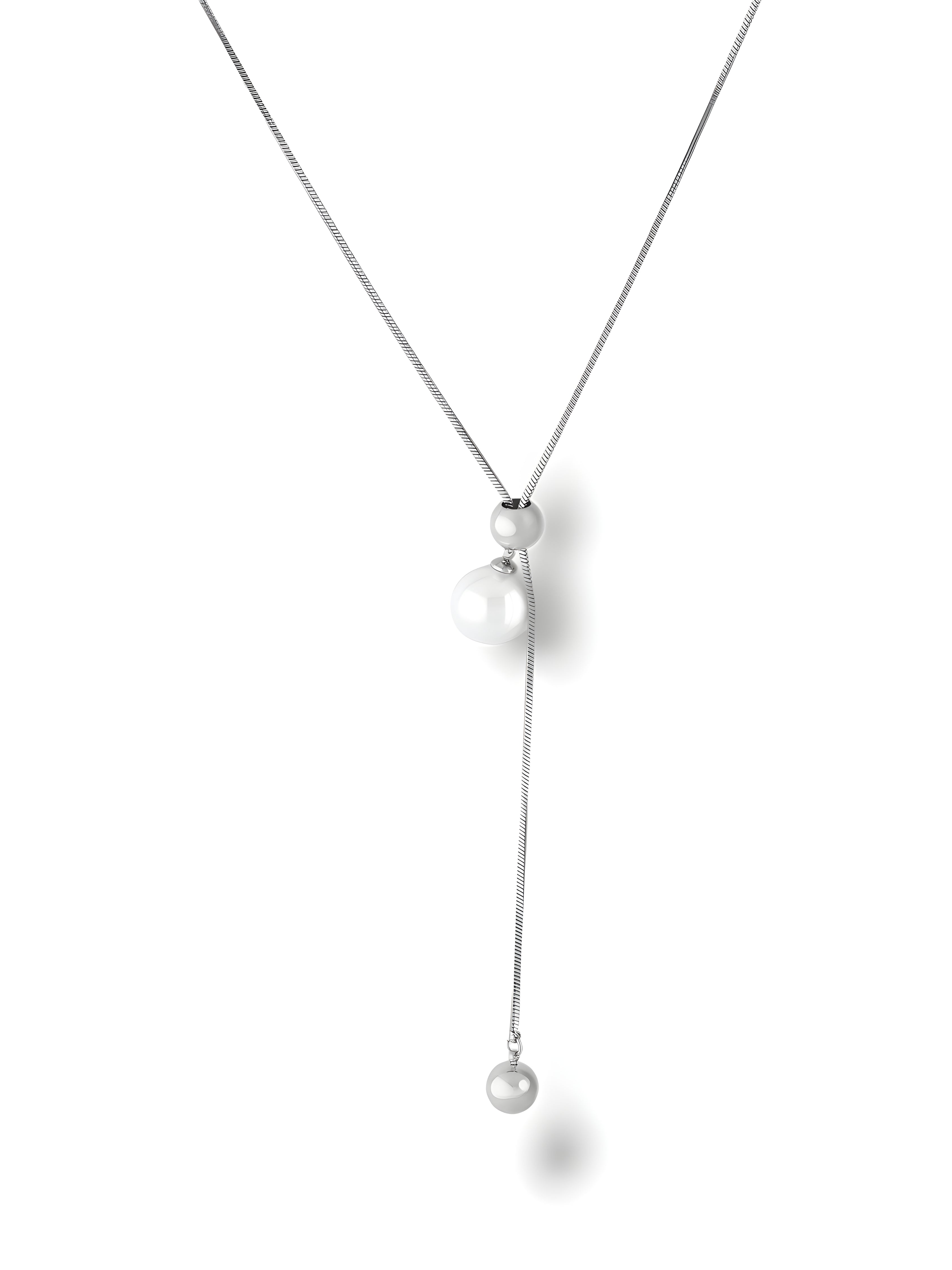 Pearl Drop Lariat Pendant