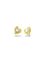 Molten Heart Pearl Studs