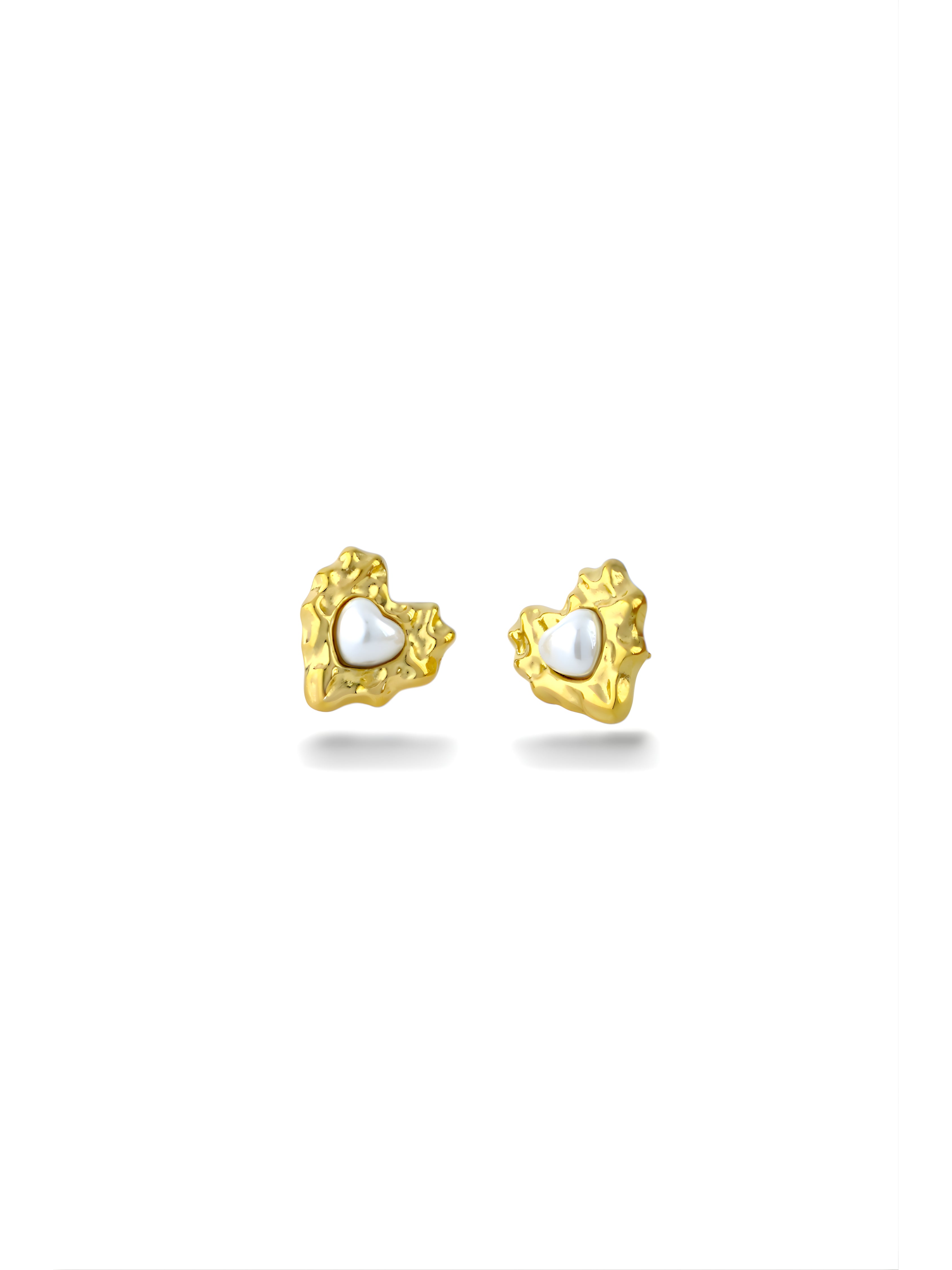 Molten Heart Pearl Studs
