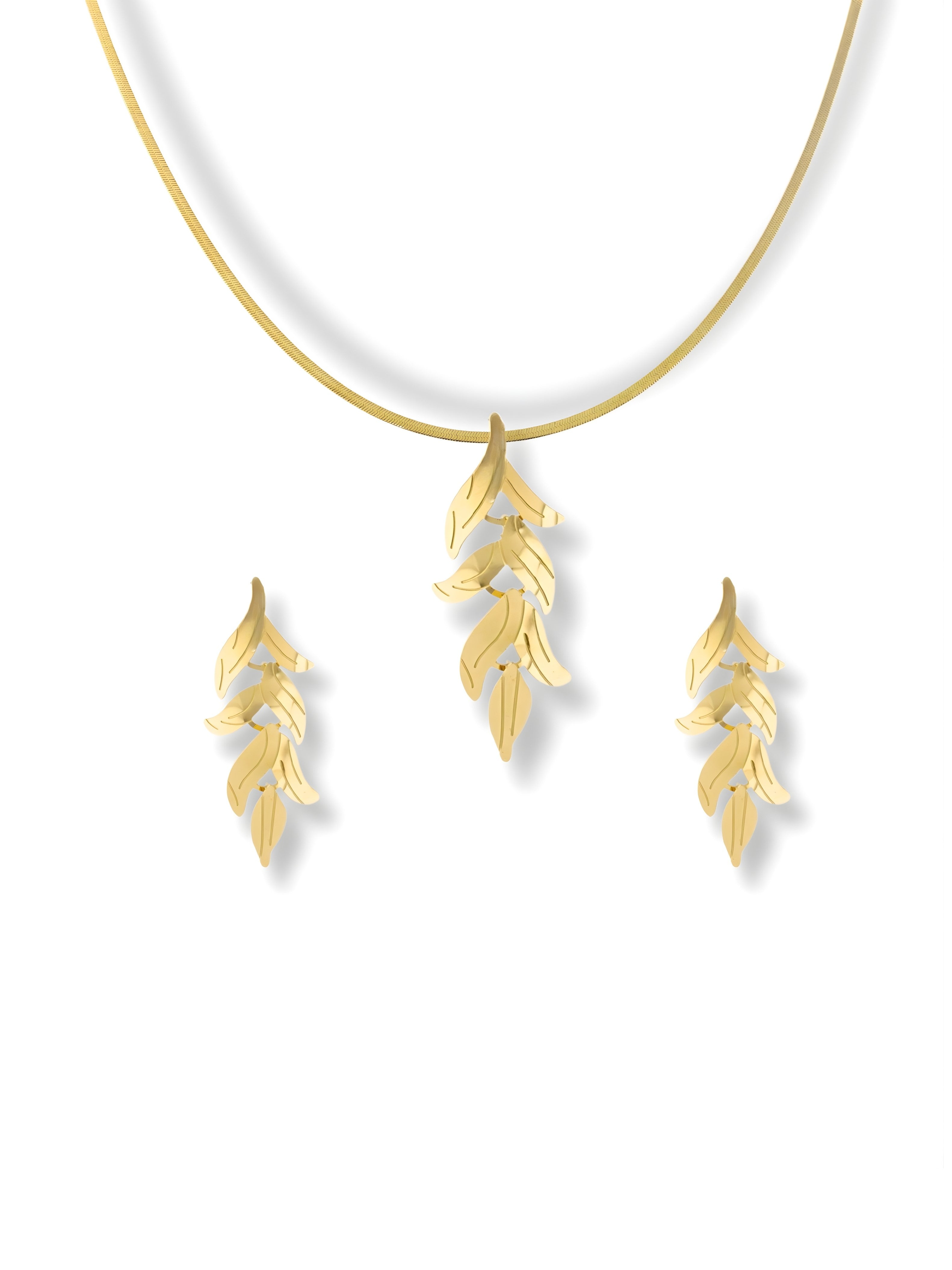 Leaf Cluster Jewellery Set