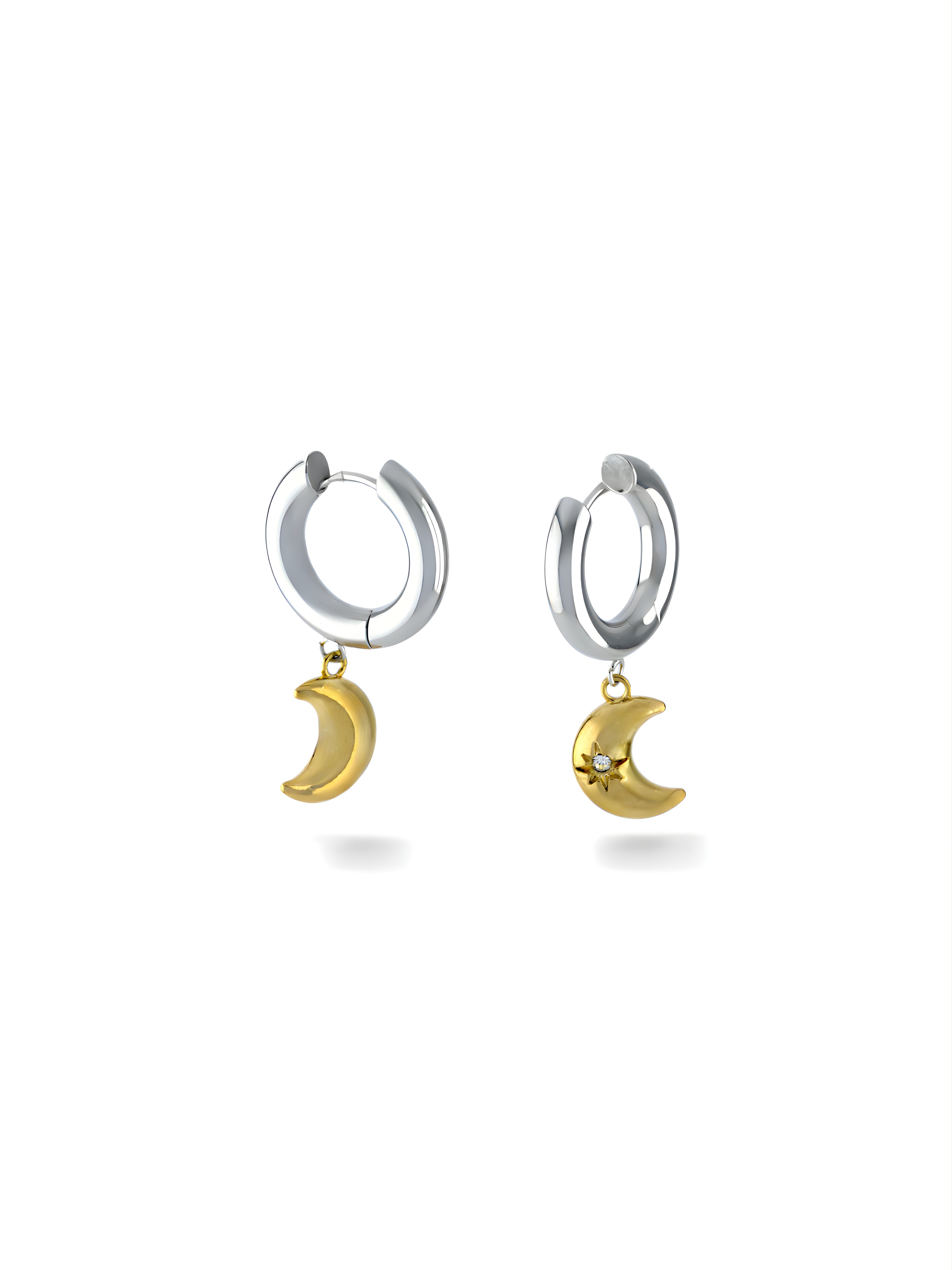 Celestial Eclipse Mixed-Metal Earrings