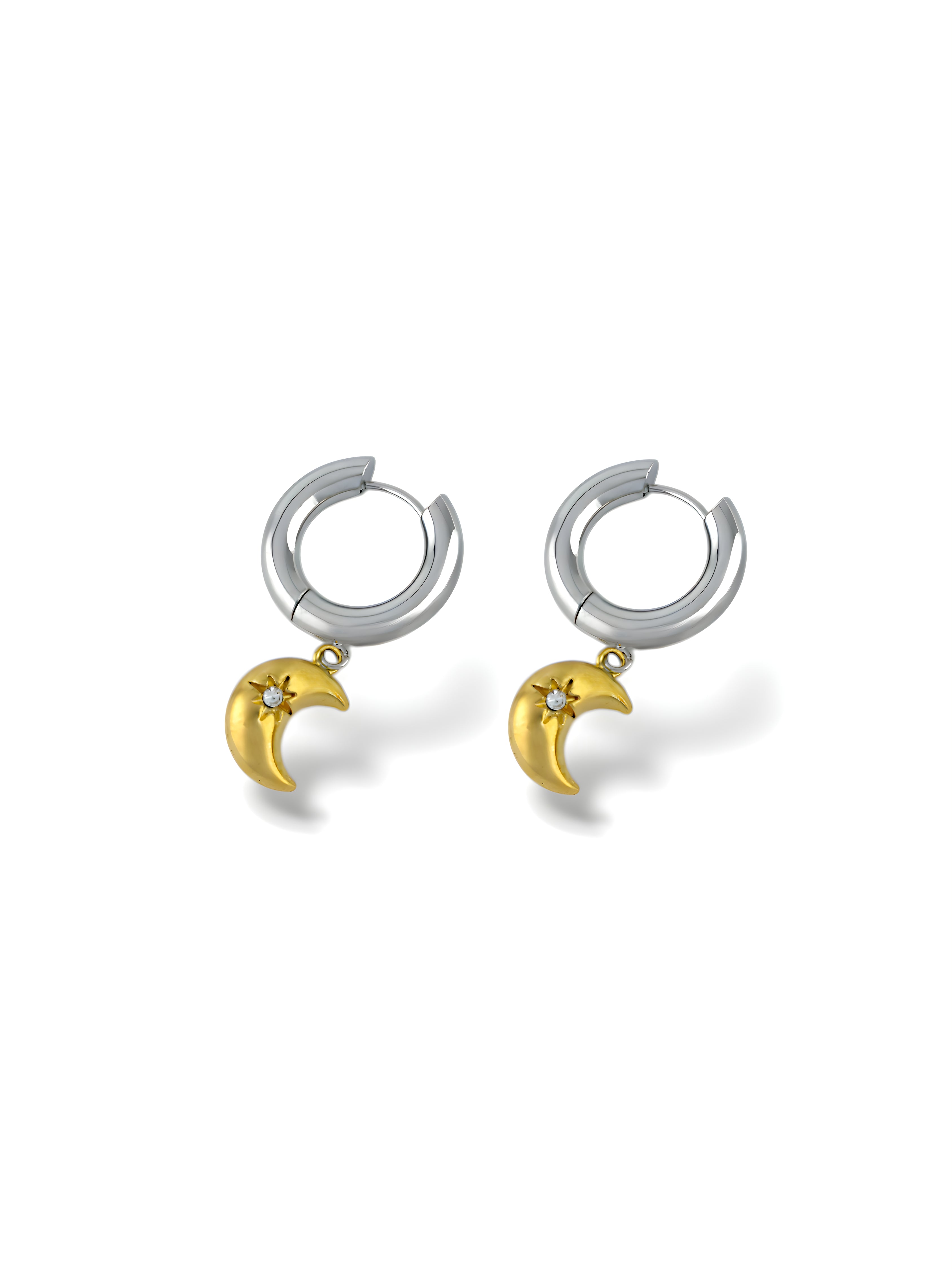 Celestial Eclipse Mixed-Metal Earrings