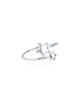 ElegantStarlit Loop Adjustable Bangle Twin Star Design