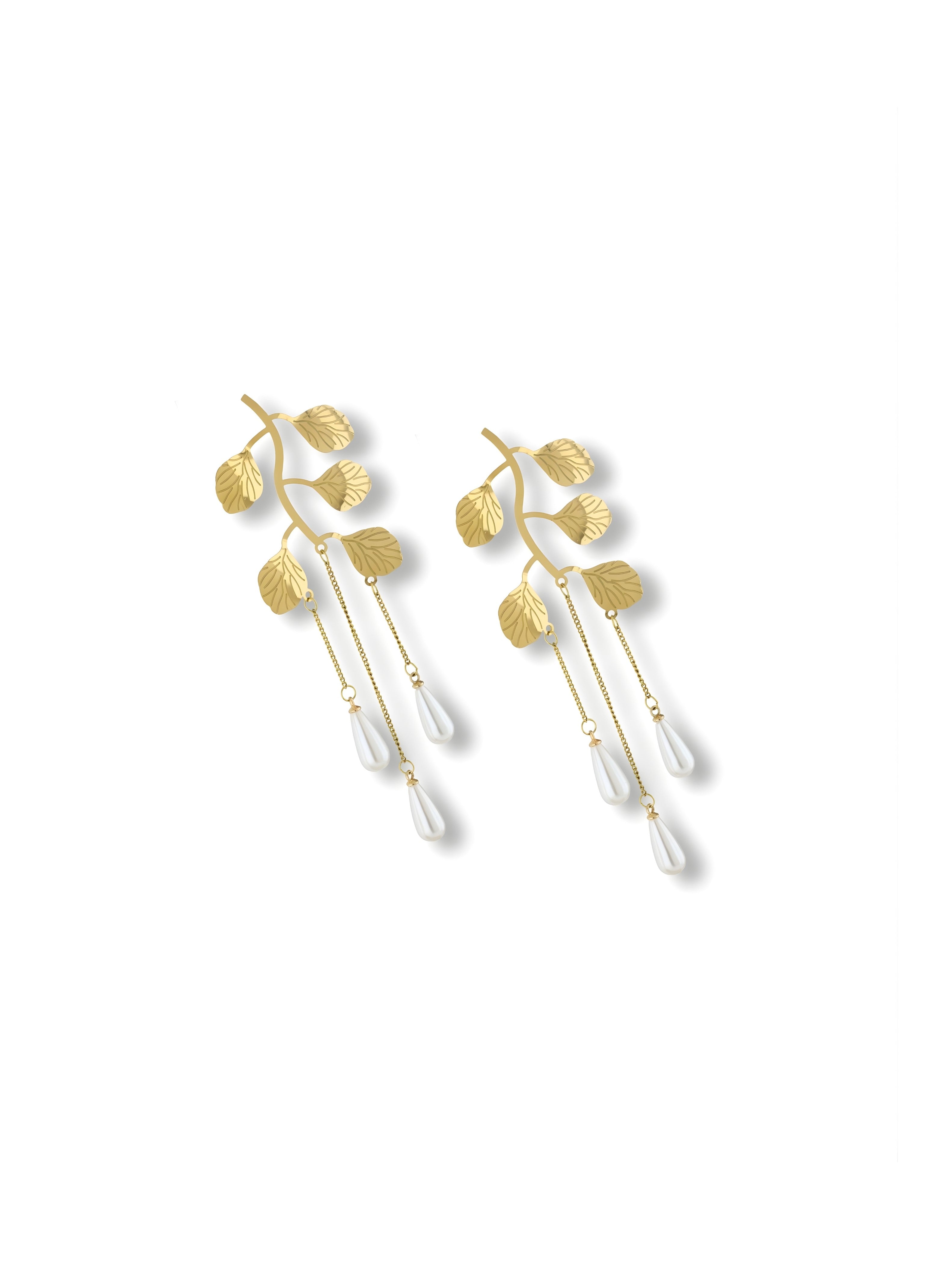 Leaf Branch Teardrop Jewelry Set