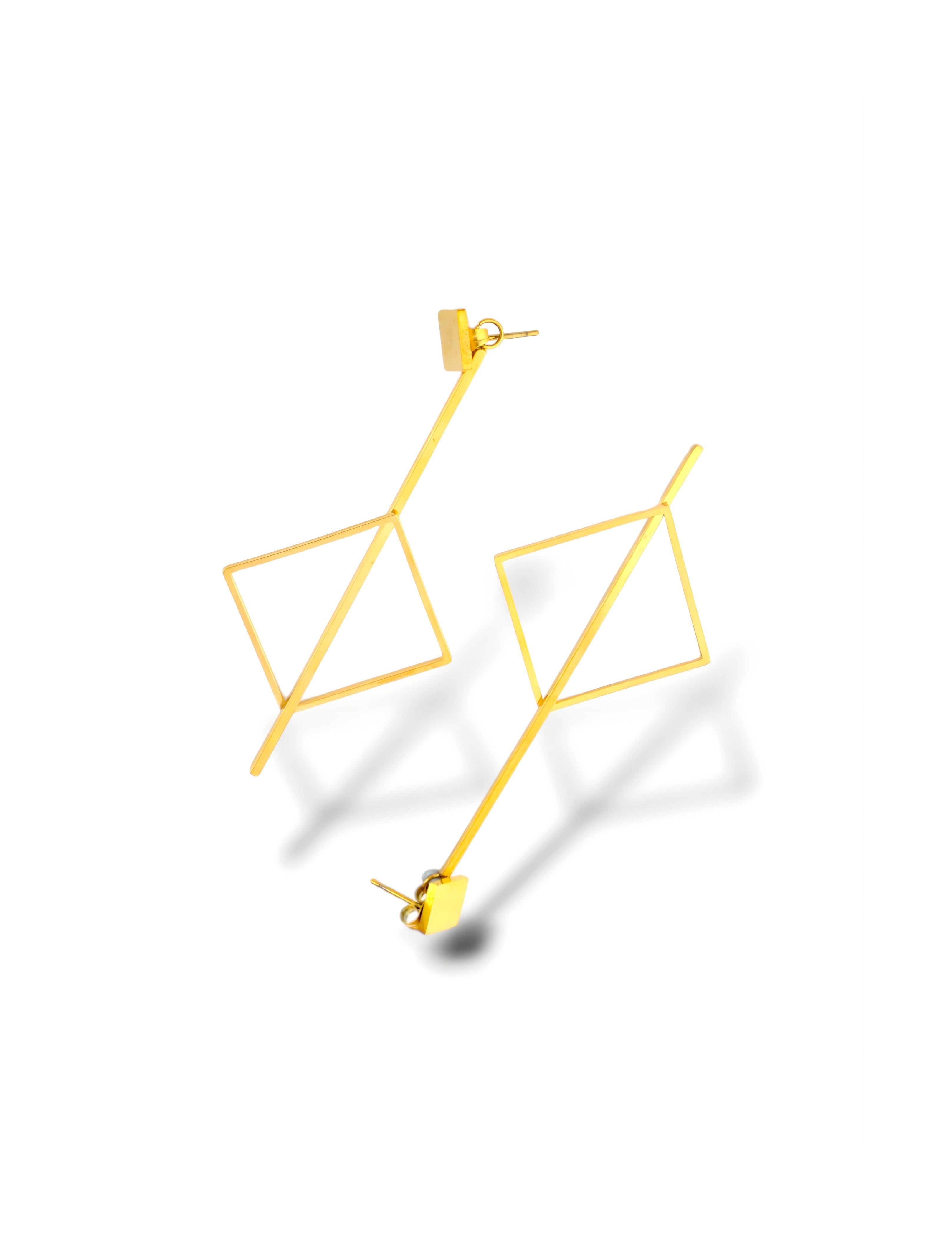 Geometric Angle Dangle Earrings