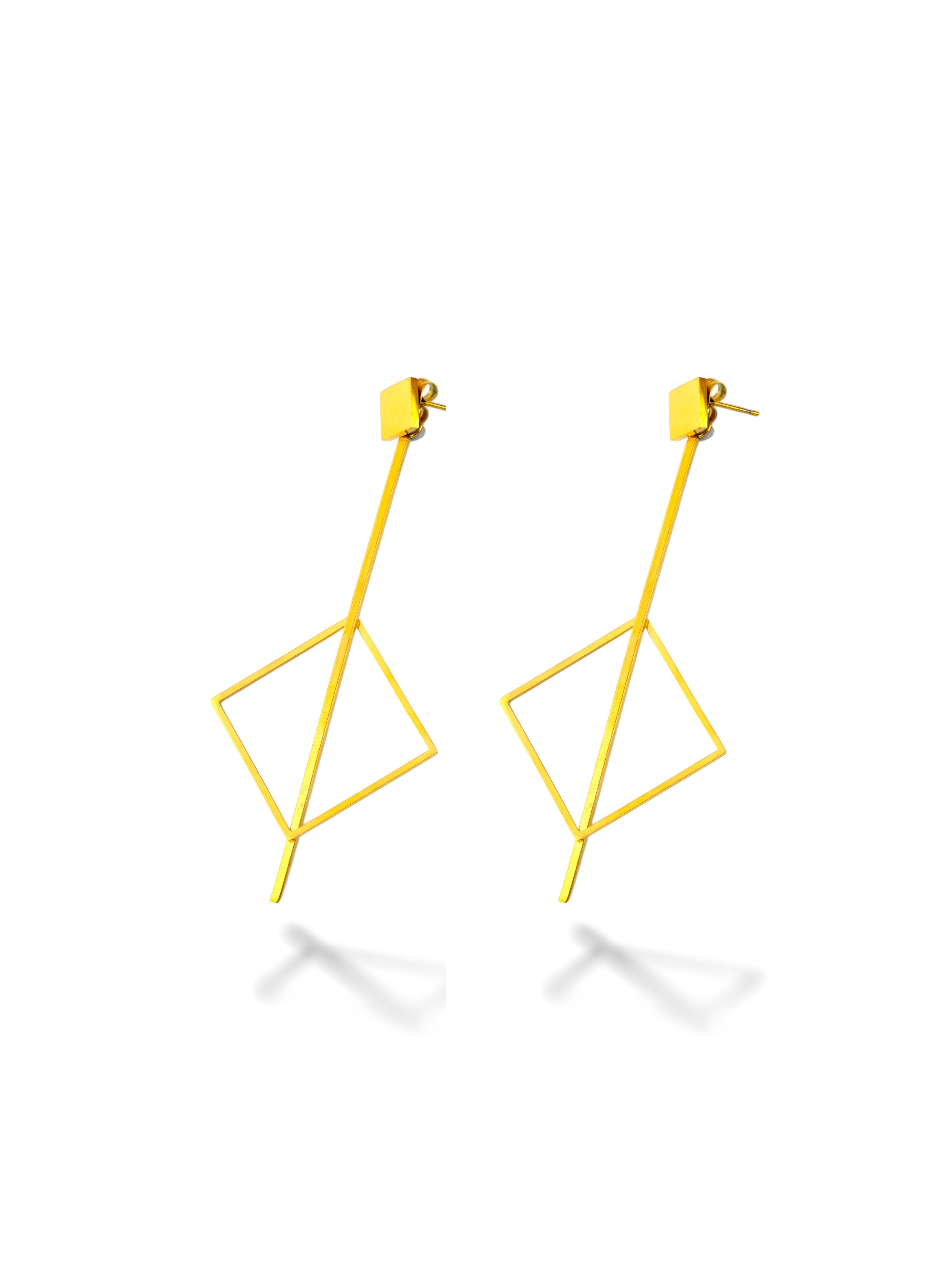 Geometric Angle Dangle Earrings