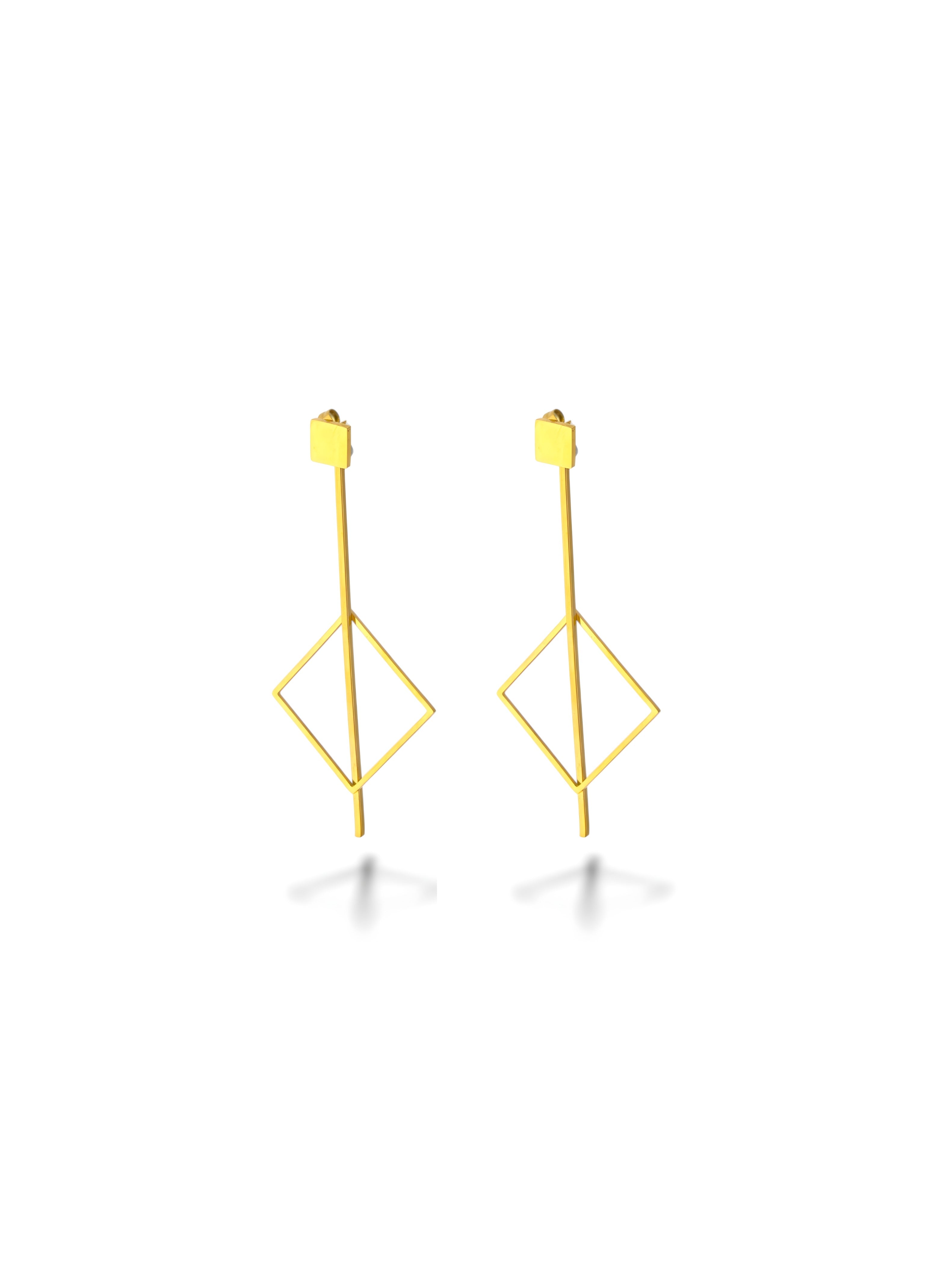 Geometric Angle Dangle Earrings