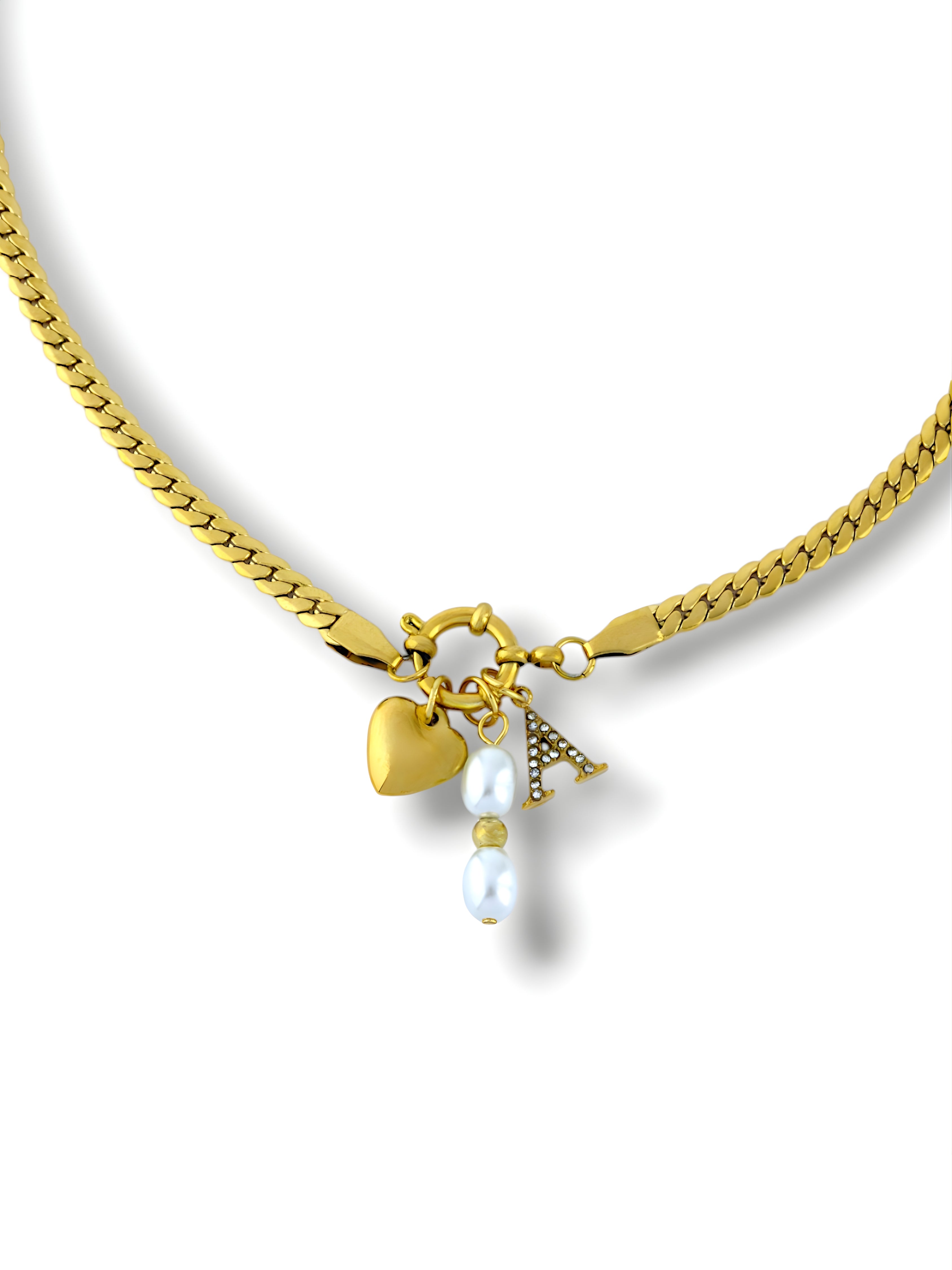 Signature Initial Herringbone Necklace