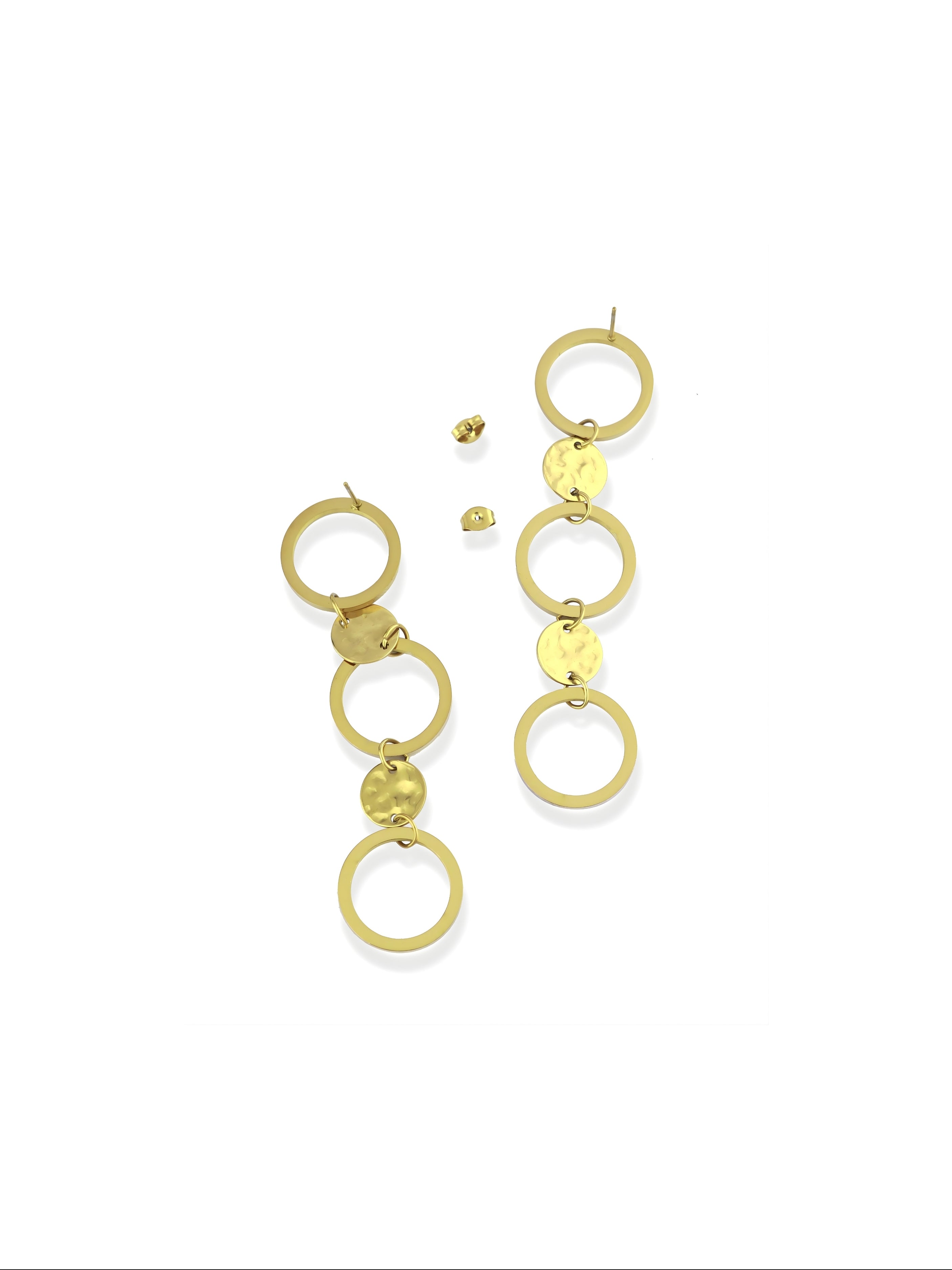 Circle Cascade Drop Earrings