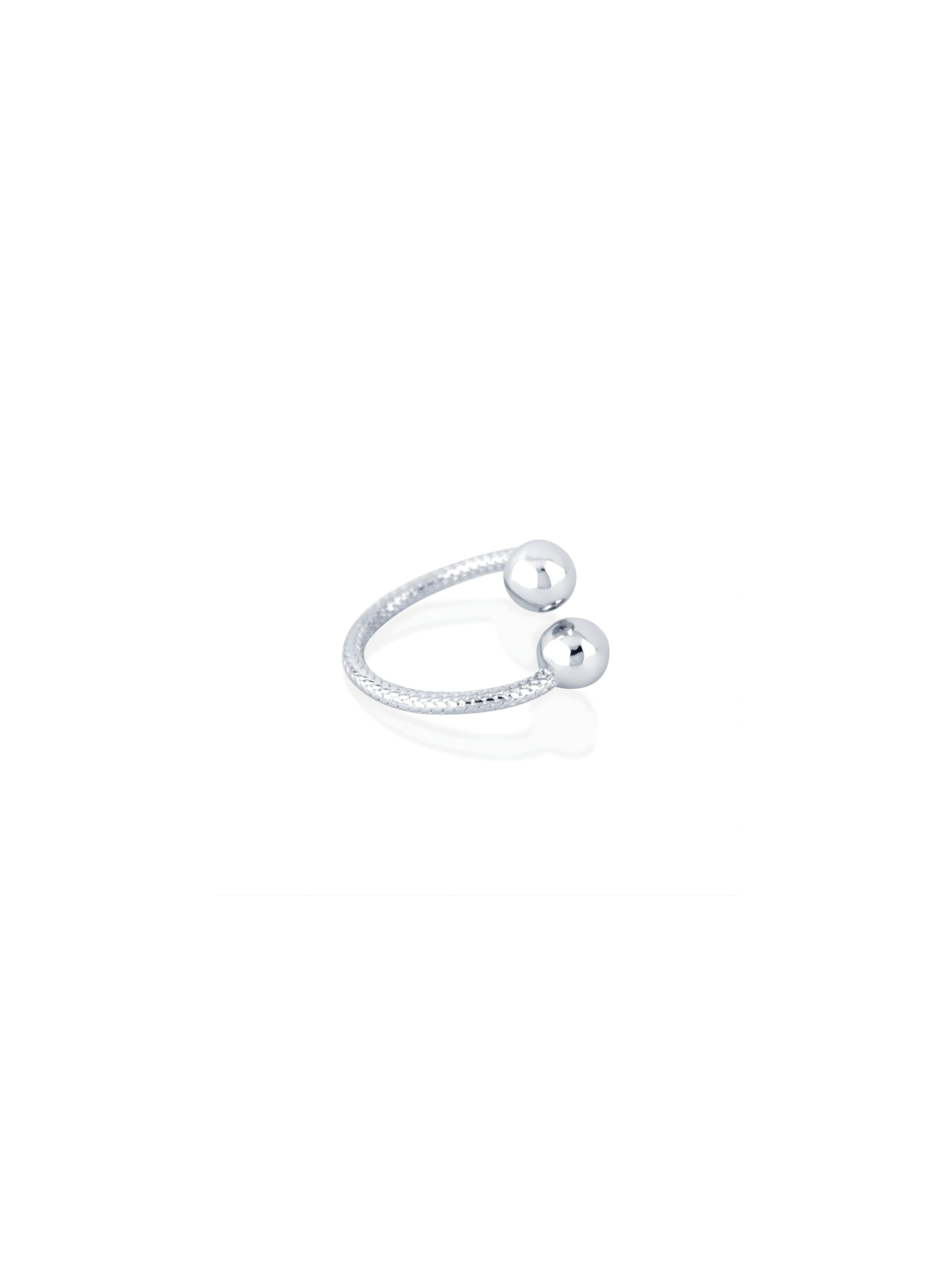 Twin Sphere Open Ring