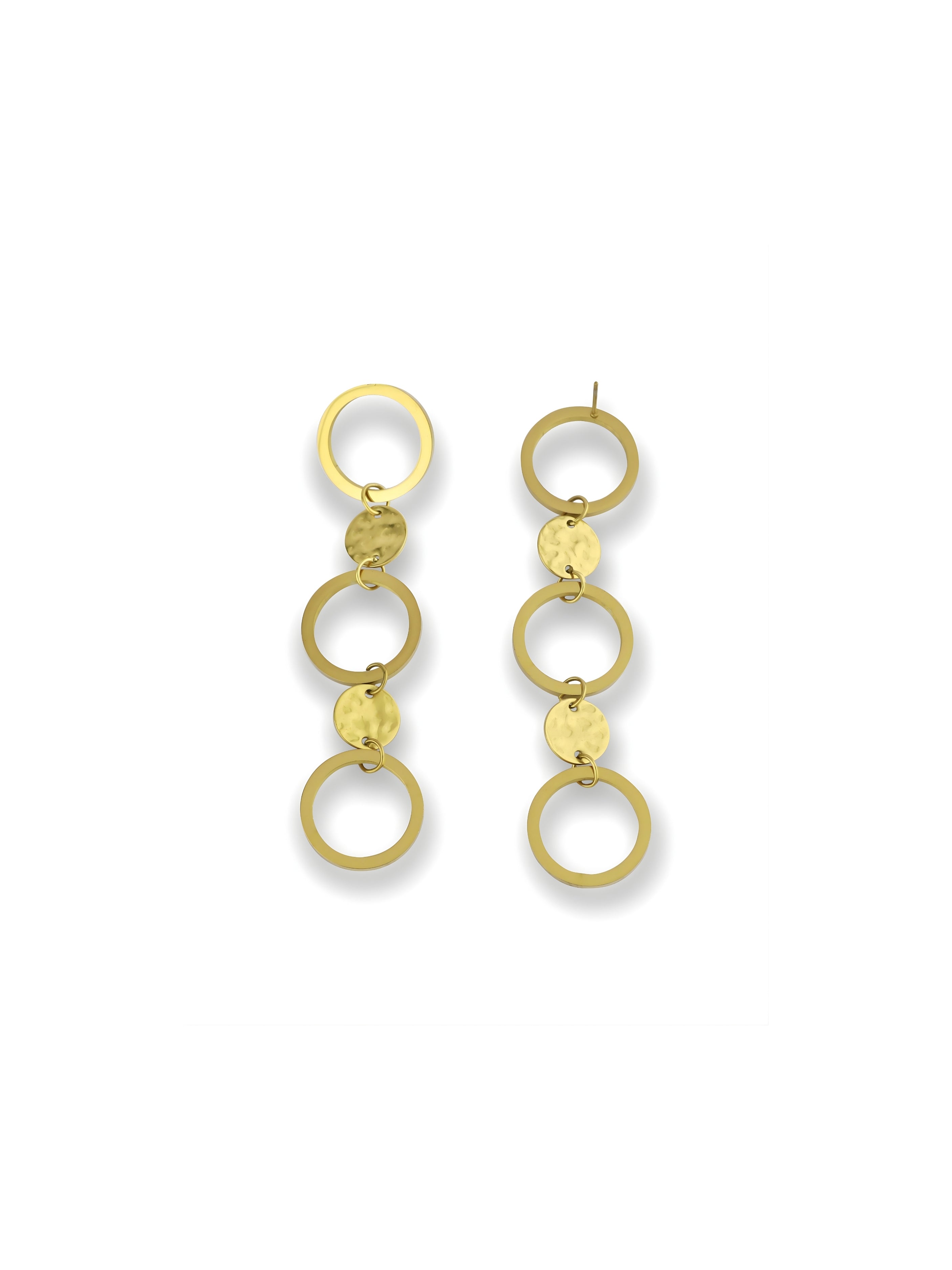Circle Cascade Drop Earrings
