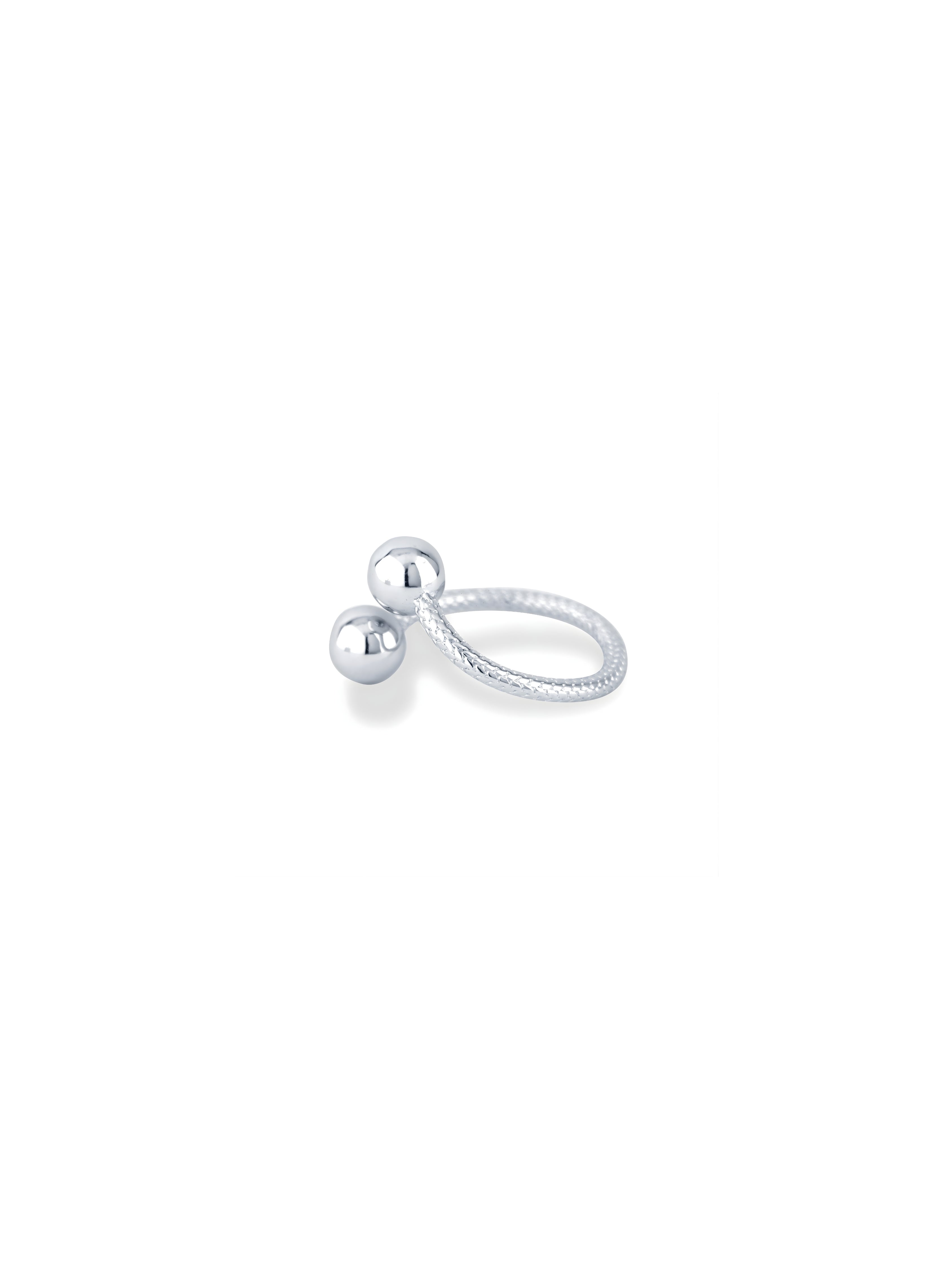 Twin Sphere Open Ring