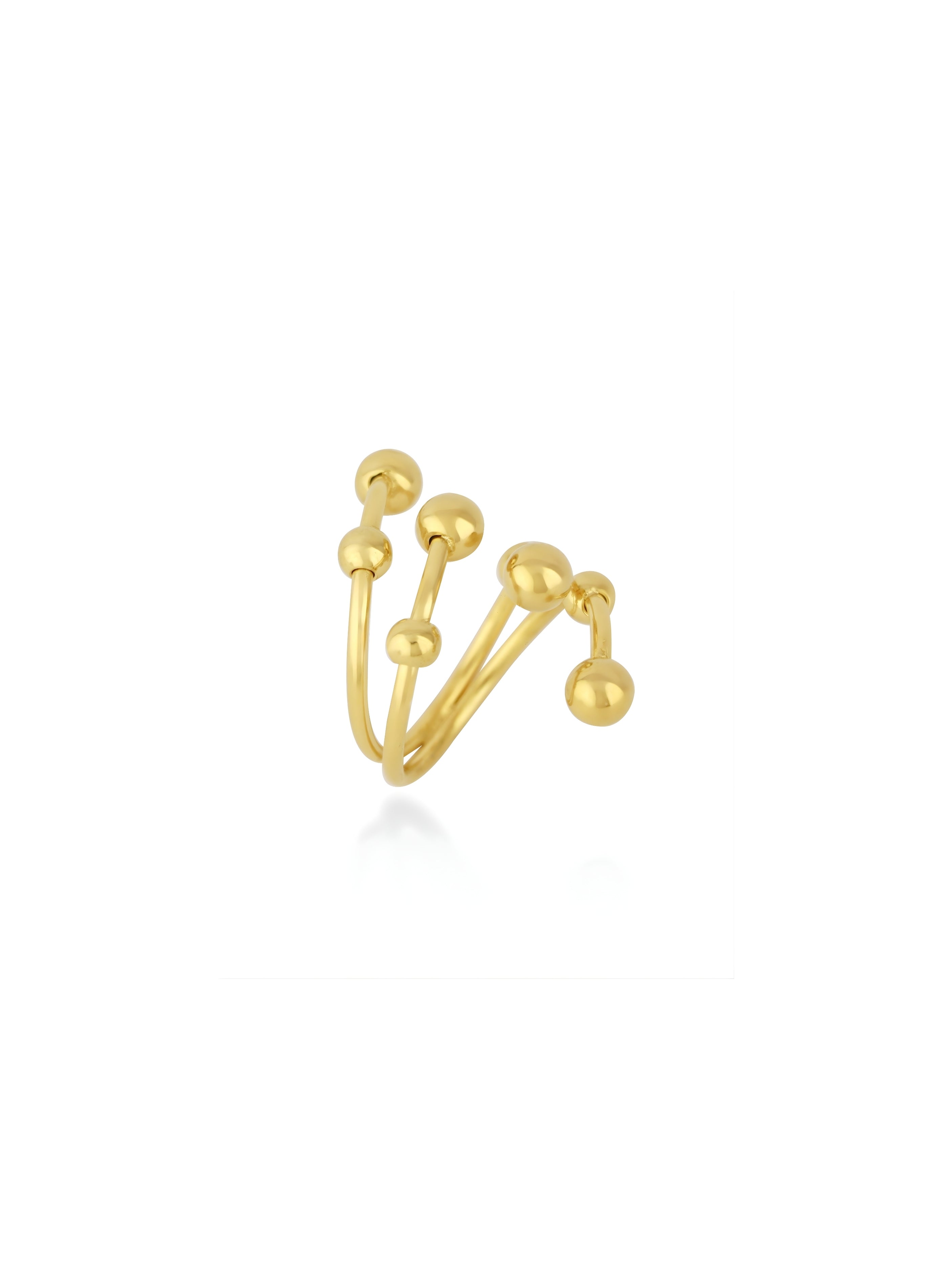 Two Tone Spiral Ring