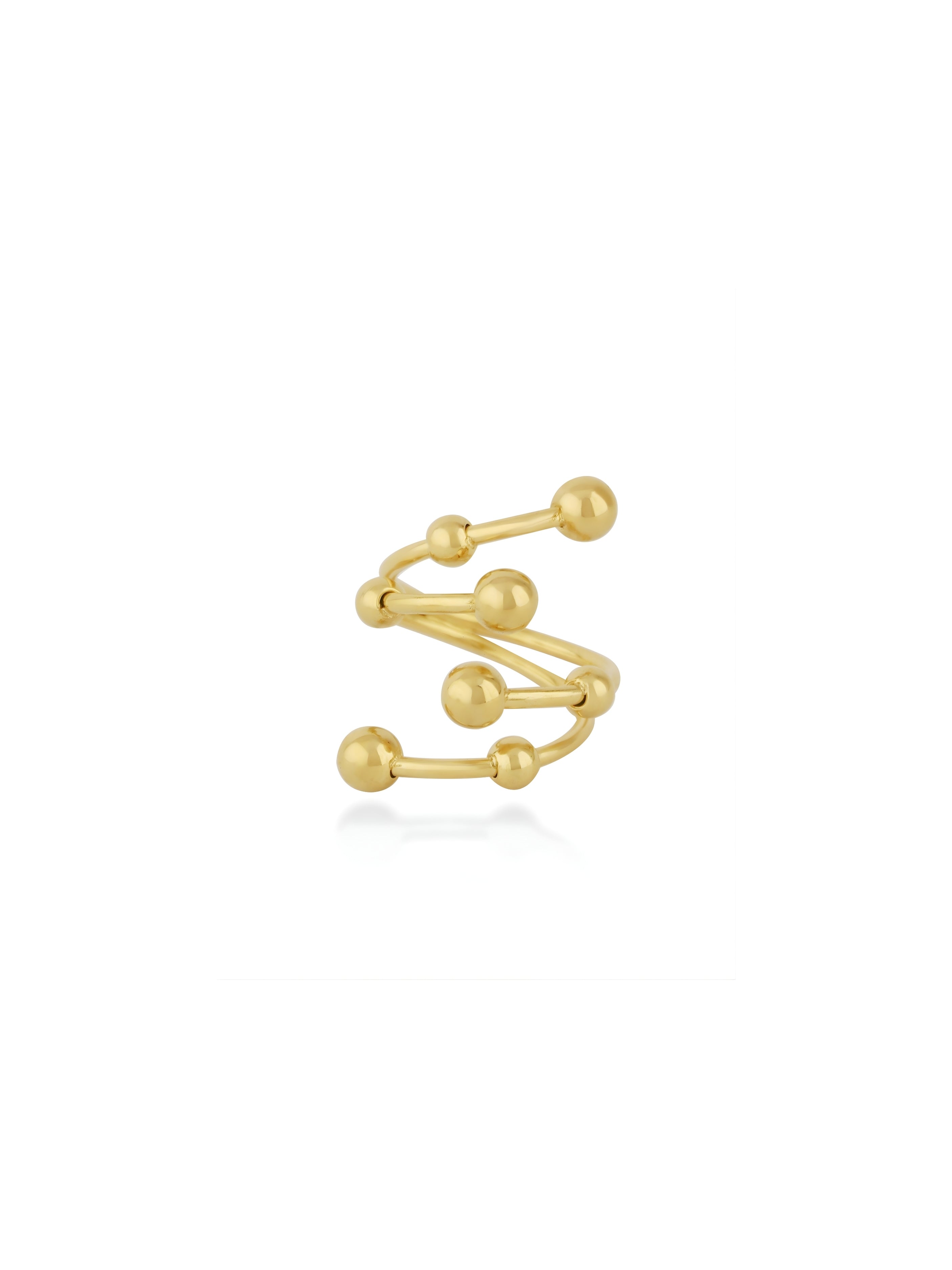 Two Tone Spiral Ring
