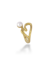 Heart Shaped Pearl Ring