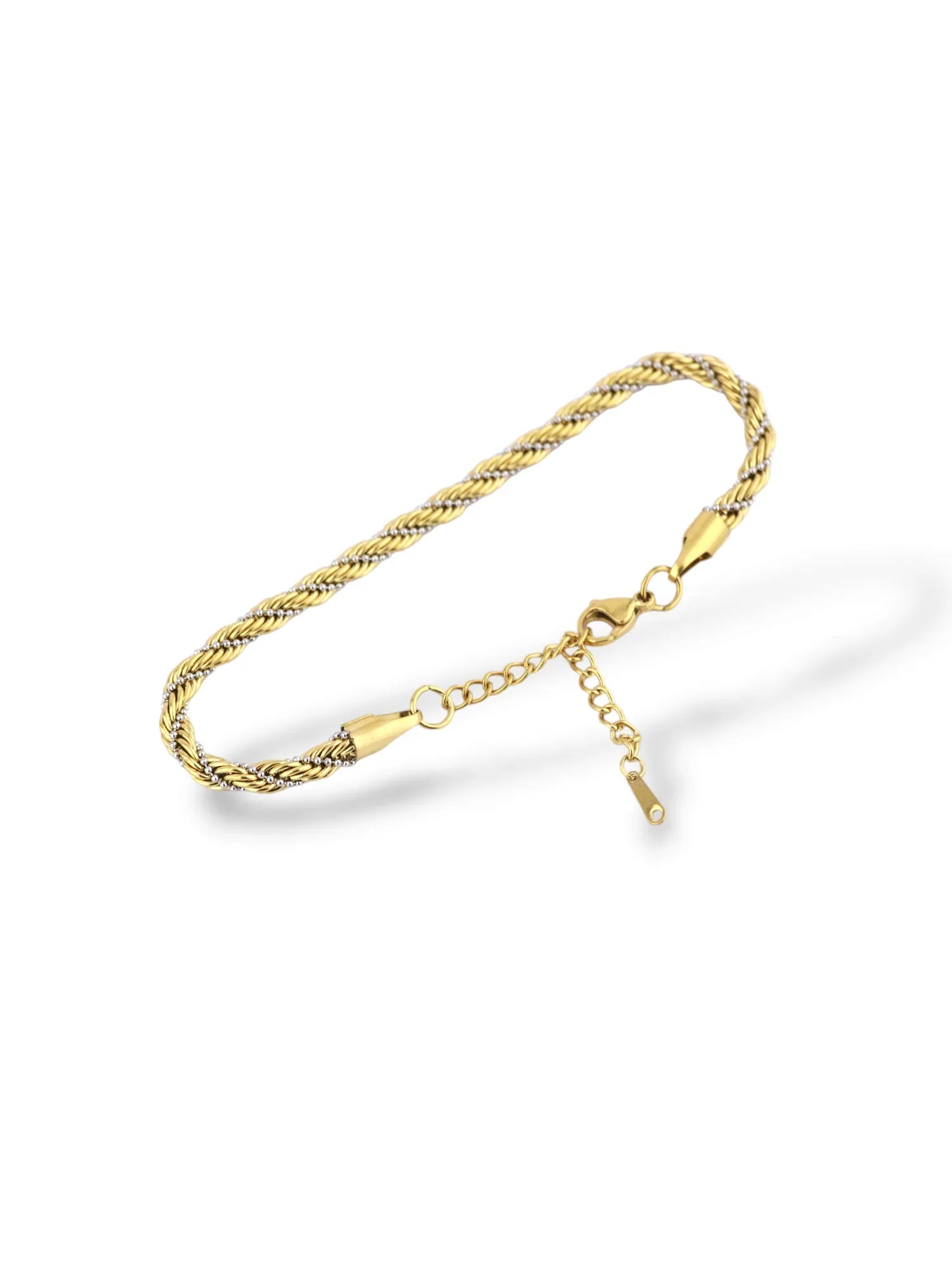 Two Tone Twisted Rope Chain Bracelet - Doulaat
