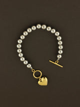 Gold Heart Charm Bracelet