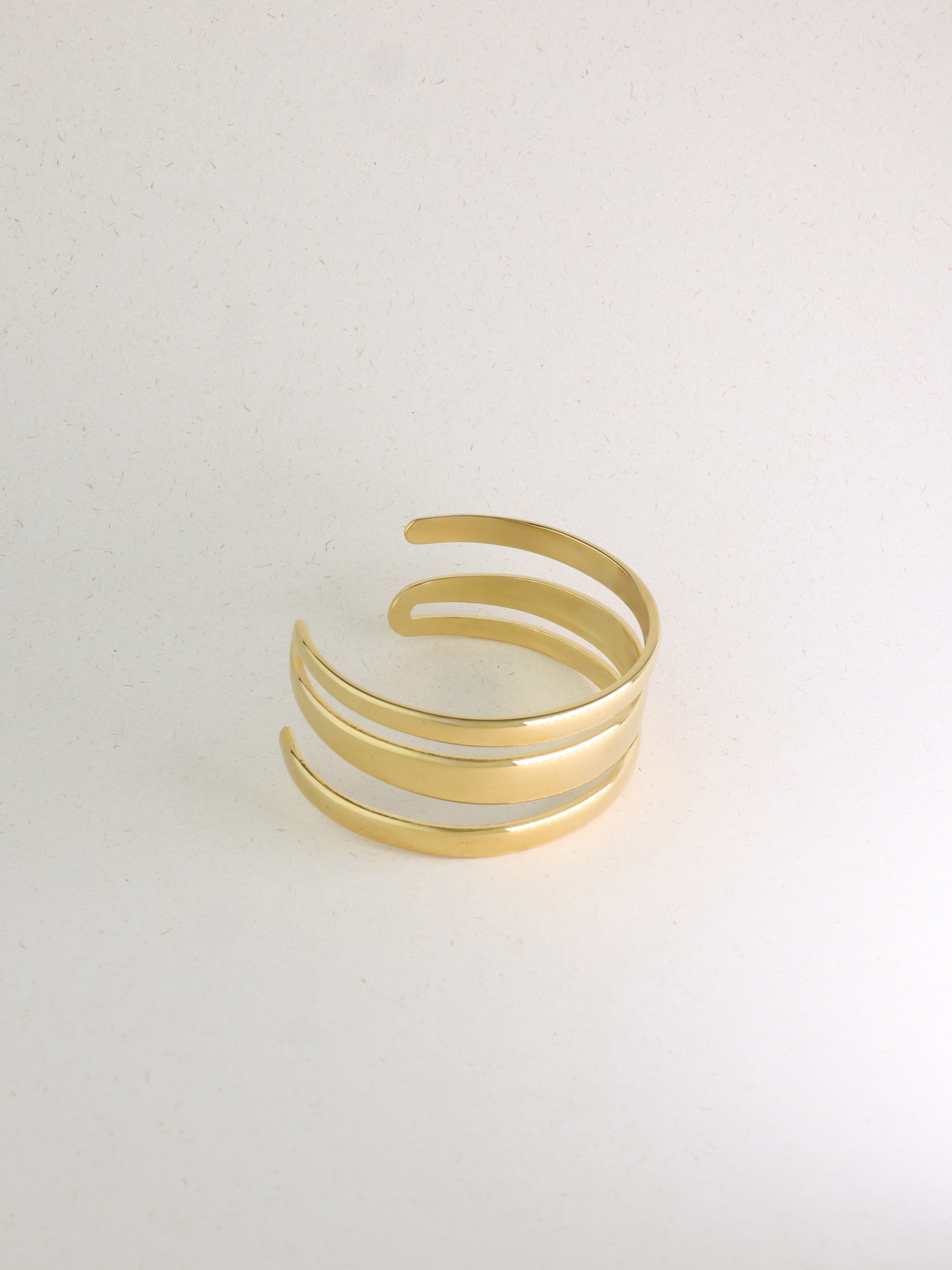 Triple Line Open Bangle