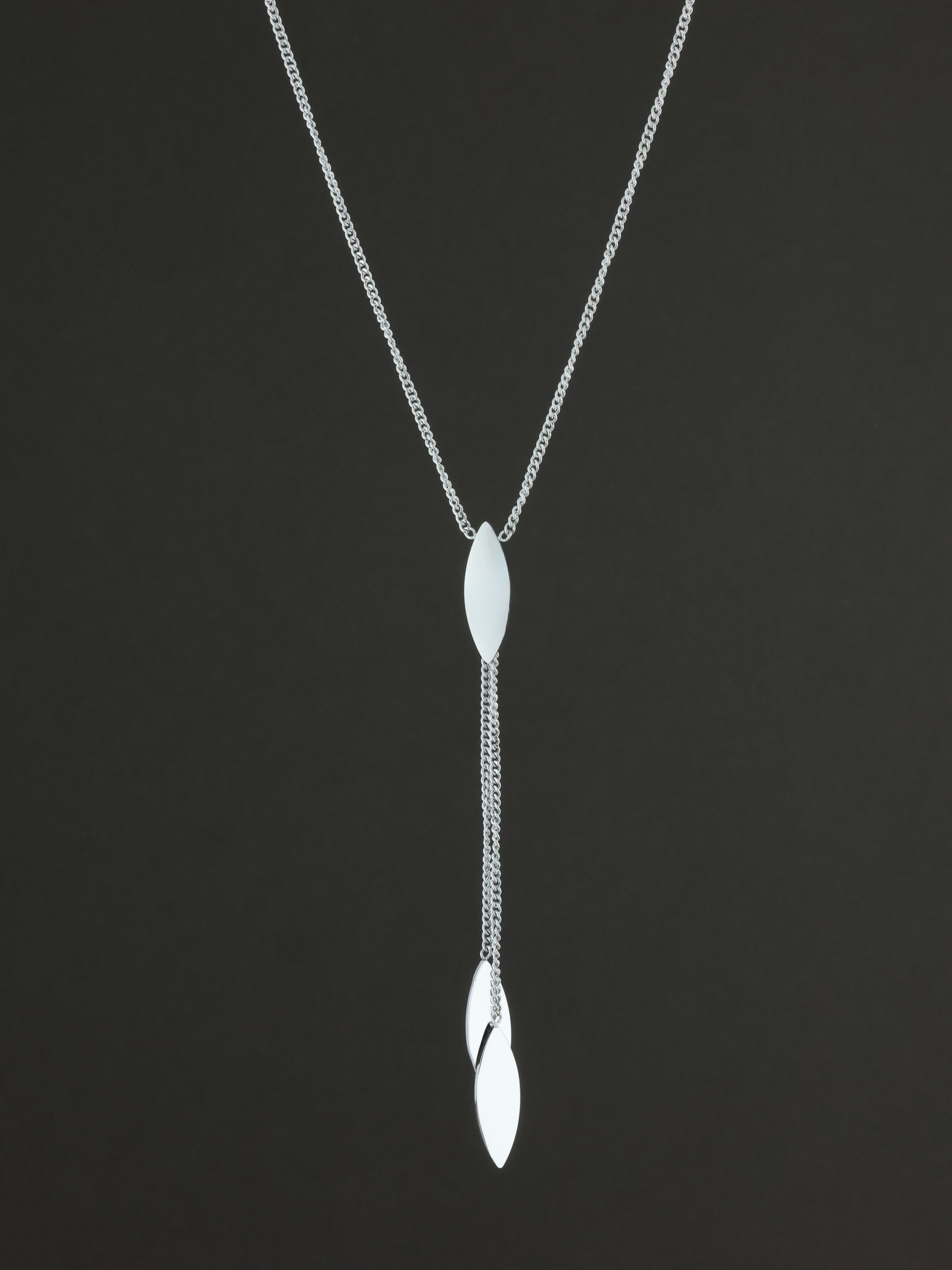 Silver Petal Lariat