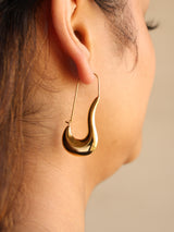 Curved Horn Dangle Earrings