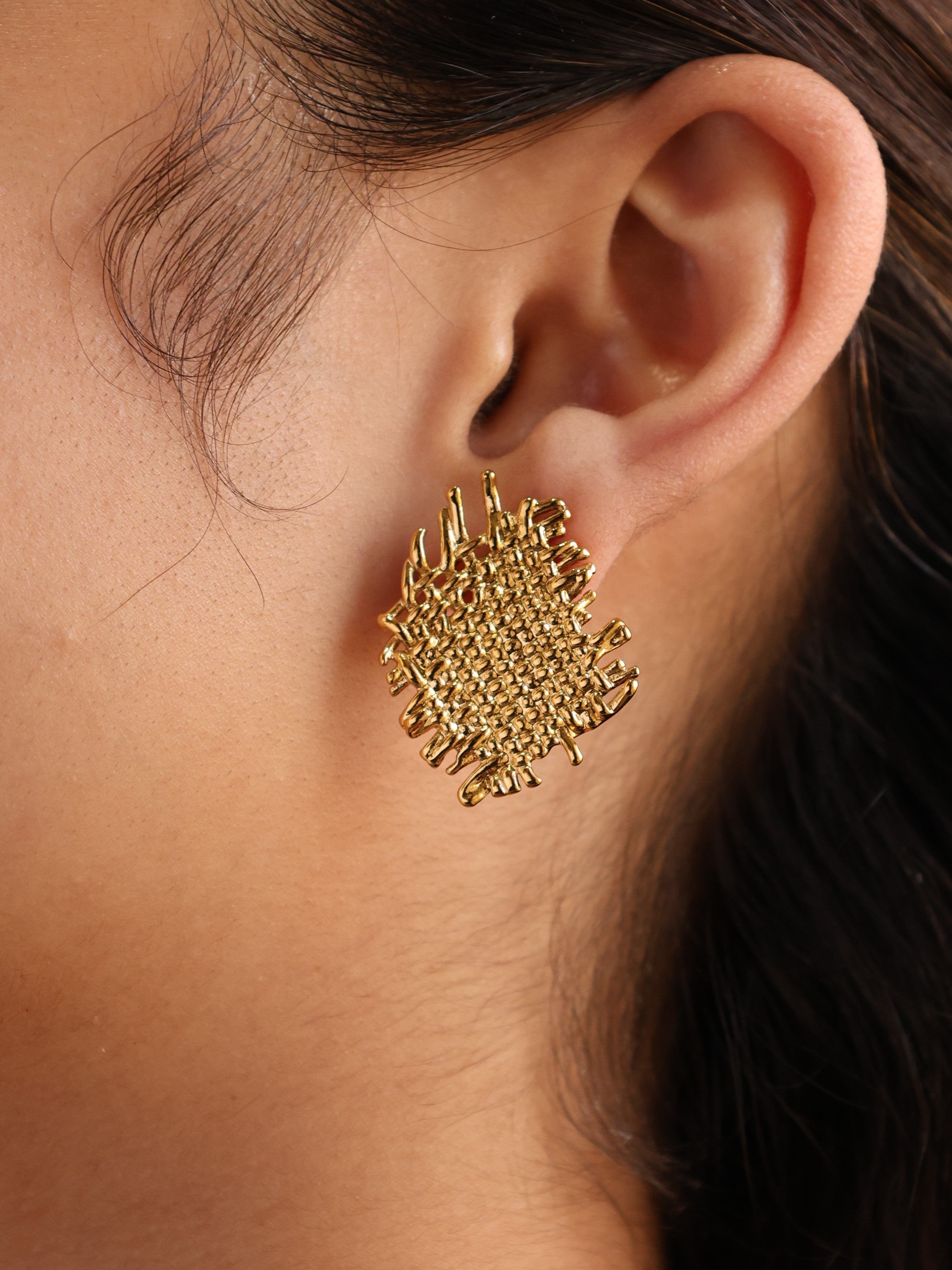 Textured Stud Earrings