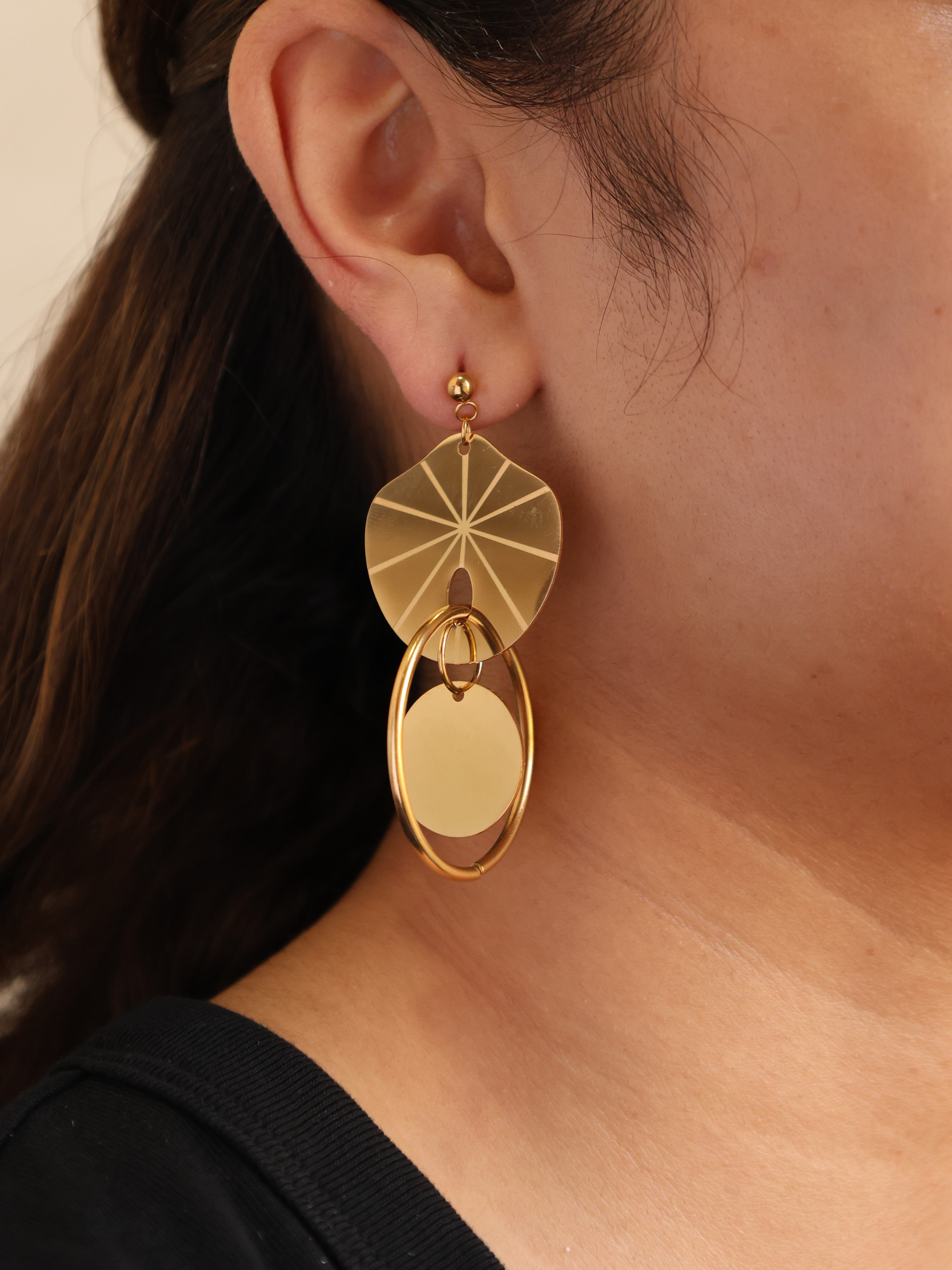 Radiant Disc Hoops