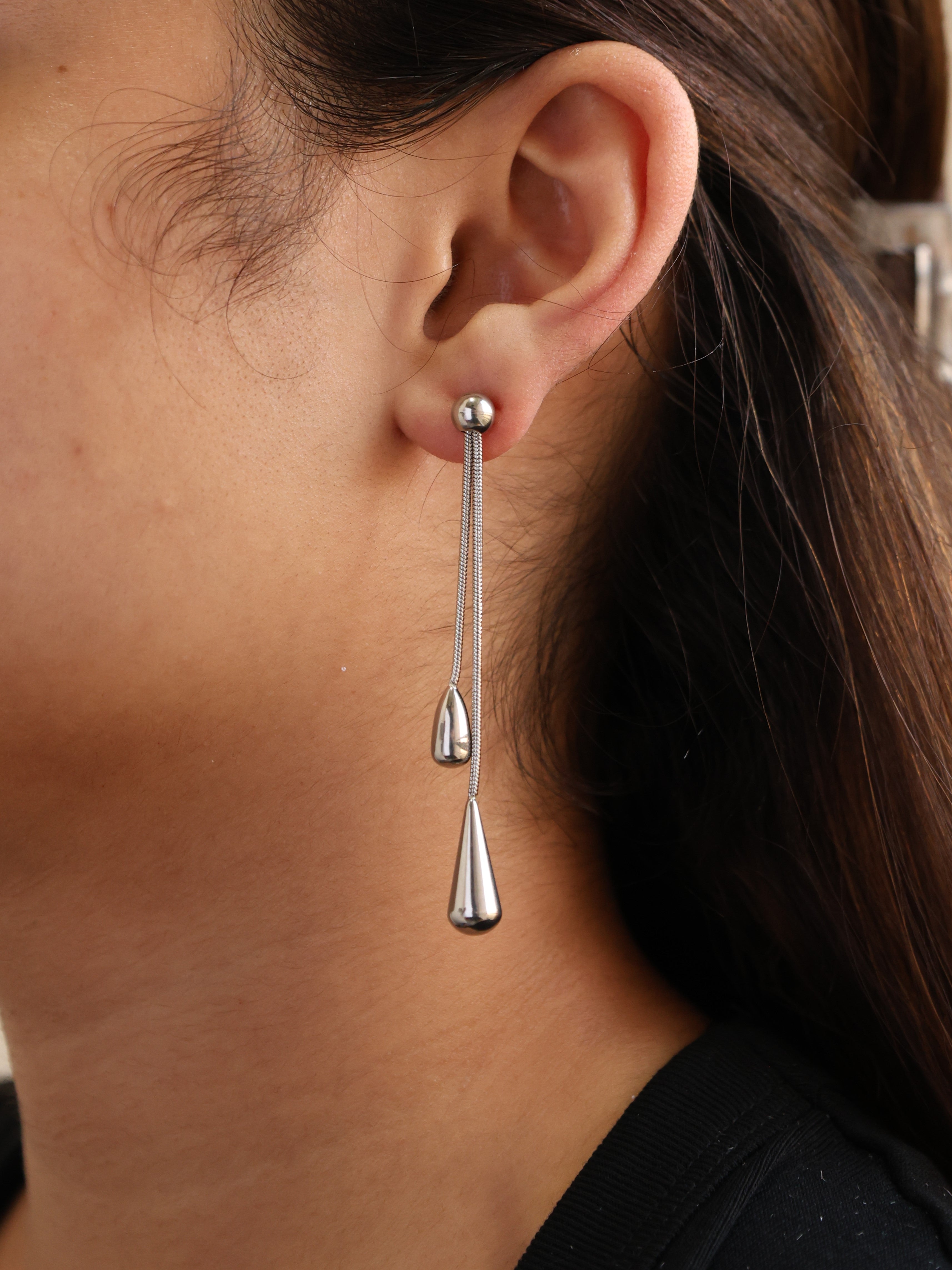 Silver Tear Drop Earrings