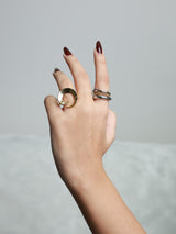 Avesa Open Curve Gold Ring with Smooth Finish