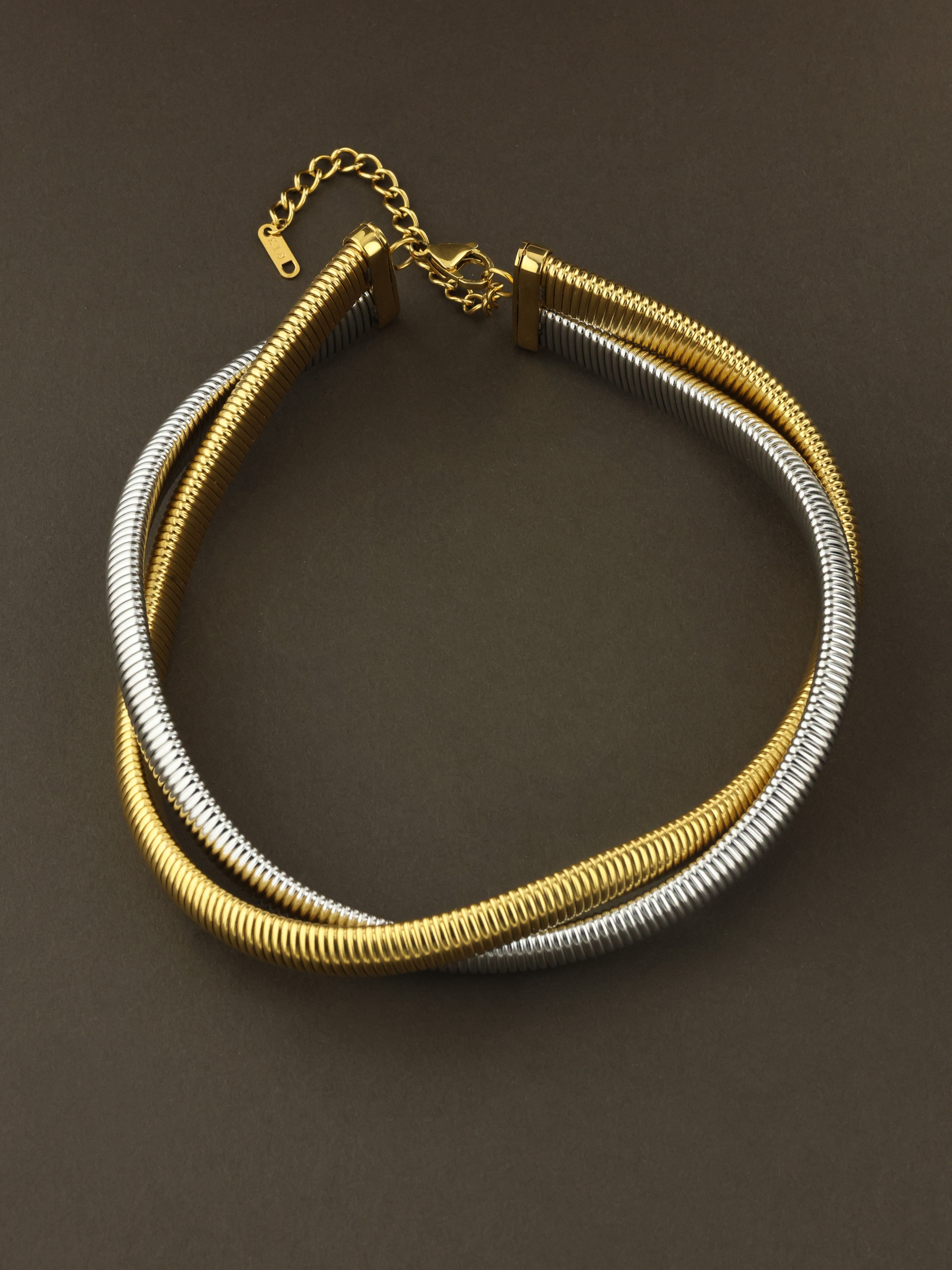 Dual Tone Braided Necklace