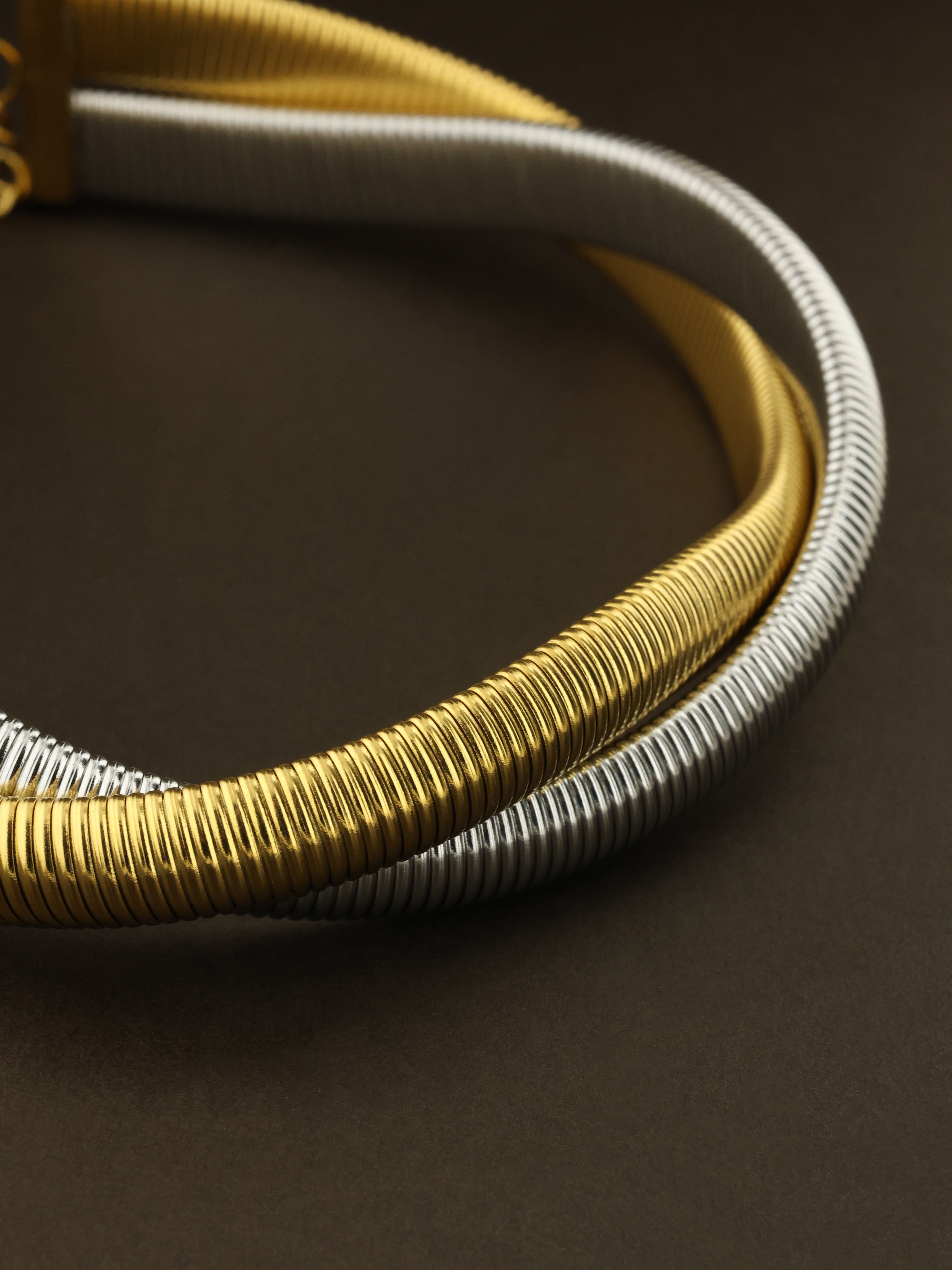 Dual Tone Braided Necklace