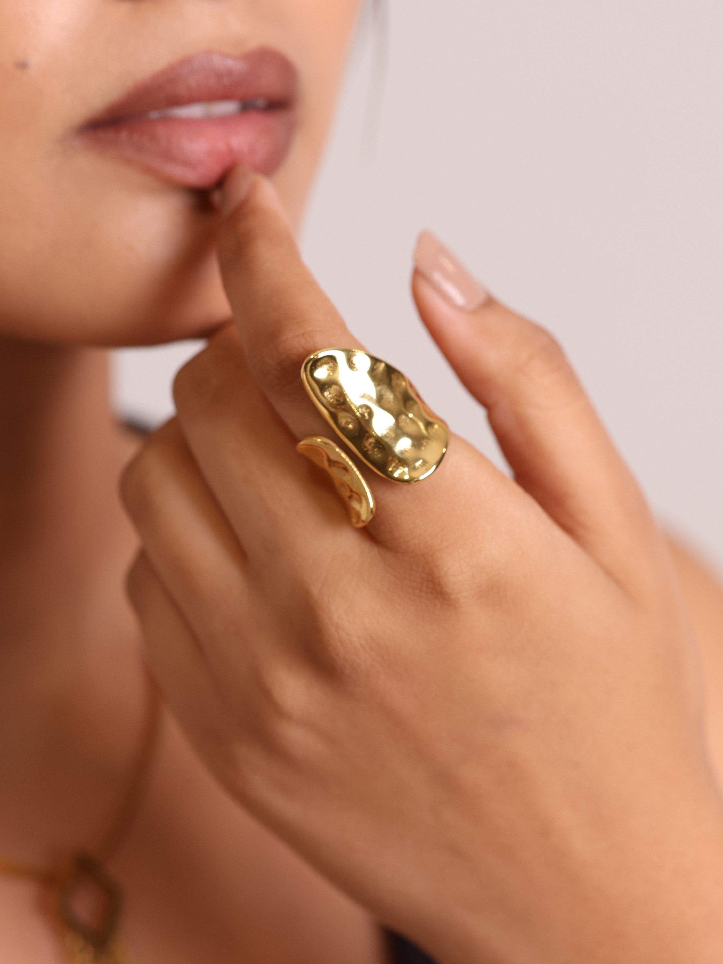 Hammered Adjustable Ring