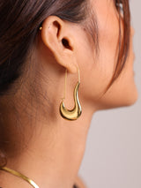 Curved Horn Dangle Earrings