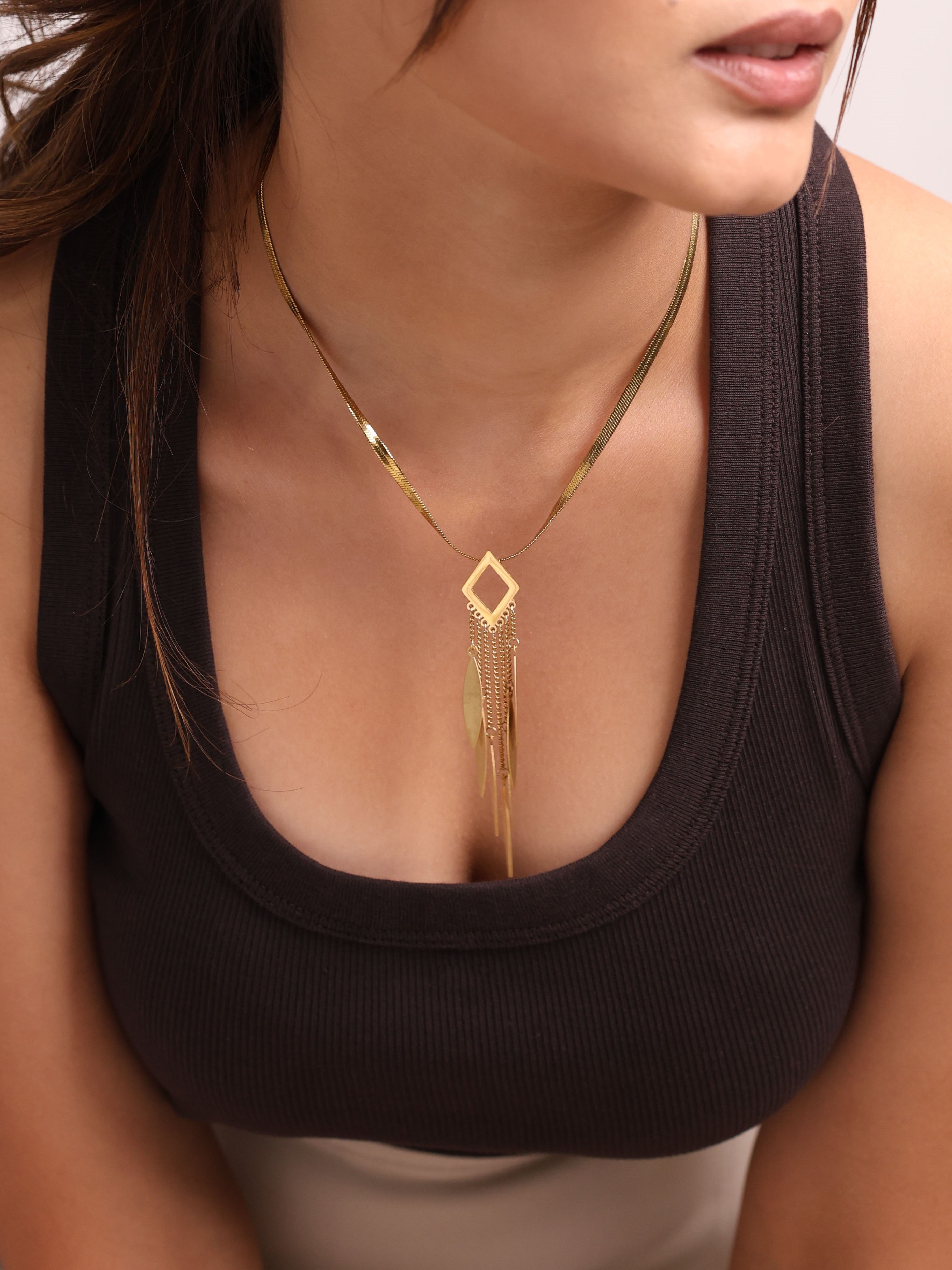 Zenith Prism Fringe Necklace
