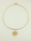 Spiral Sun Pendant Choker