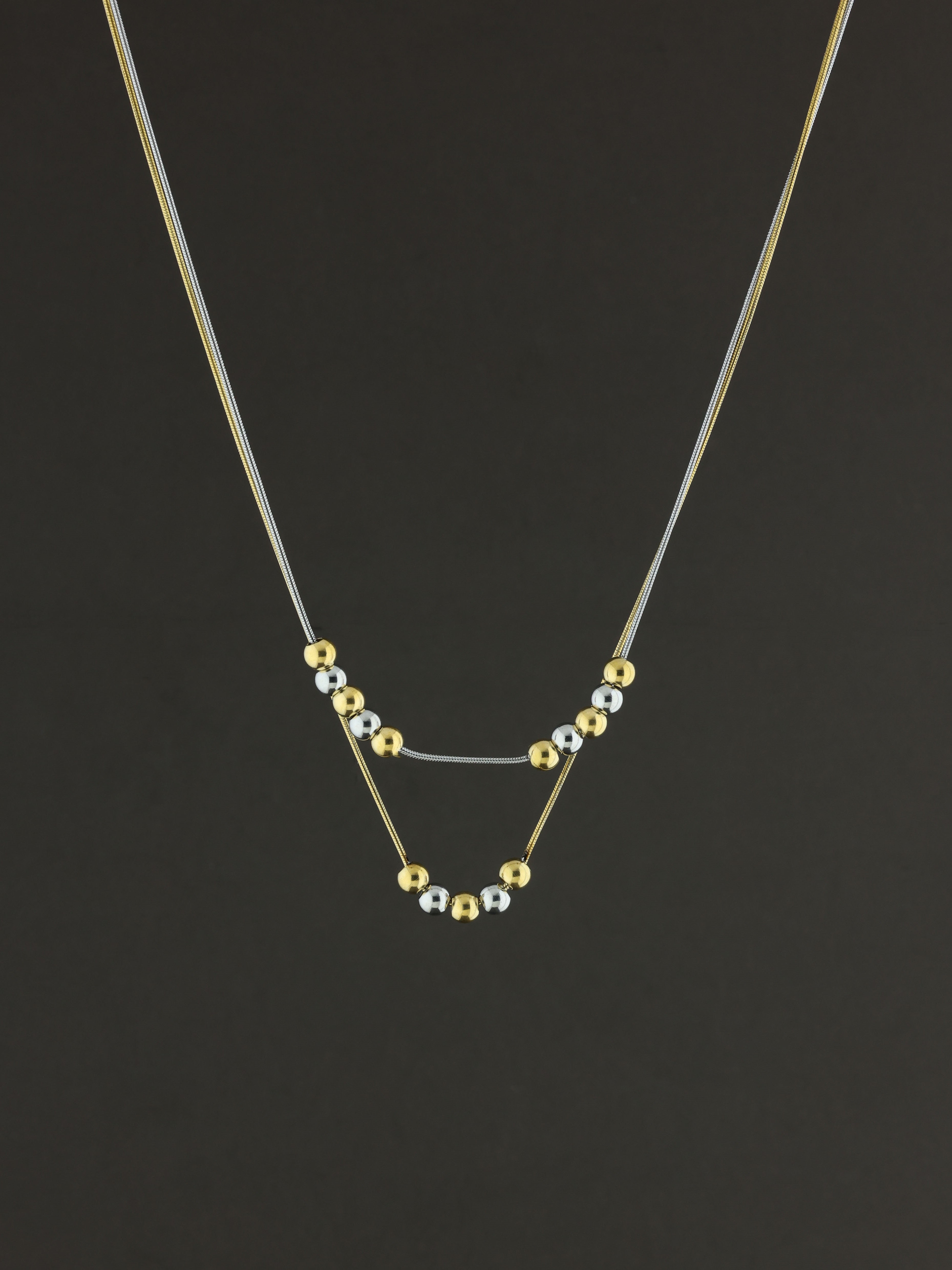 Two Strand Mixed Bead Necklace