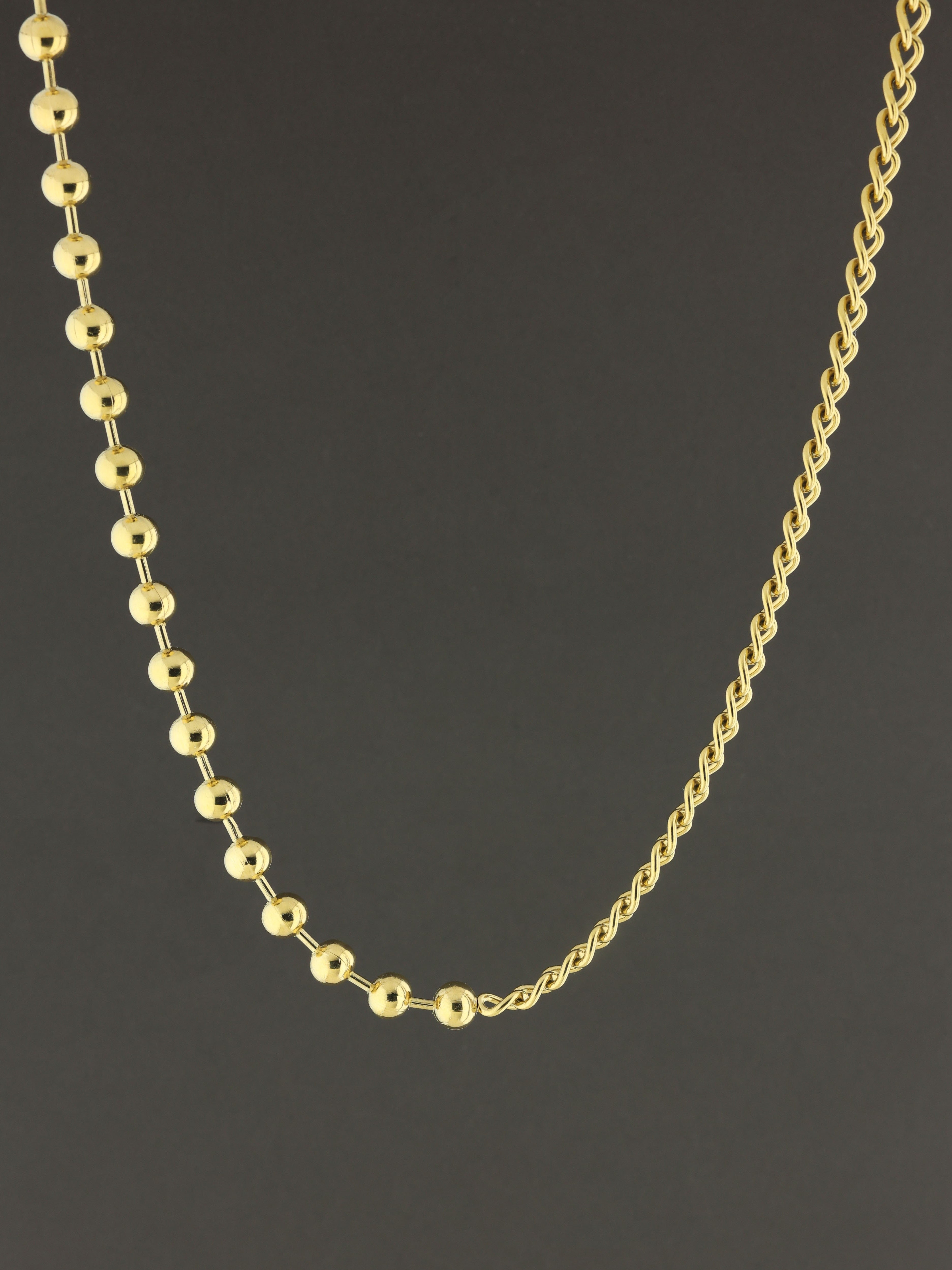 Bead Chain Necklace with Toggle Clasp