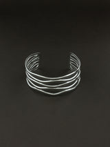 Modern Silver Wavy Bracelet