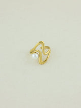 Ivory Pearl Wave Ring