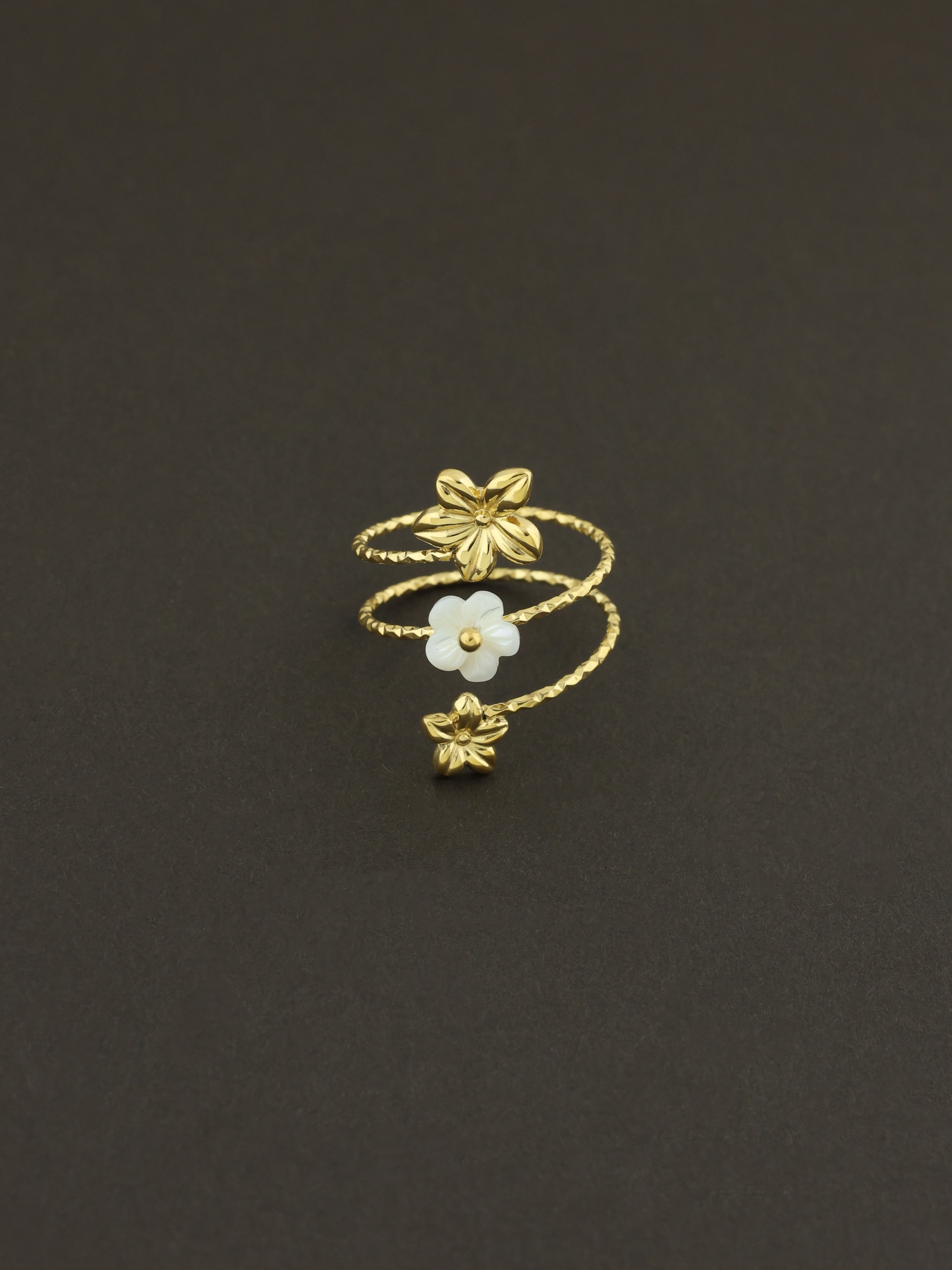 Blooming Vine Coil Ring