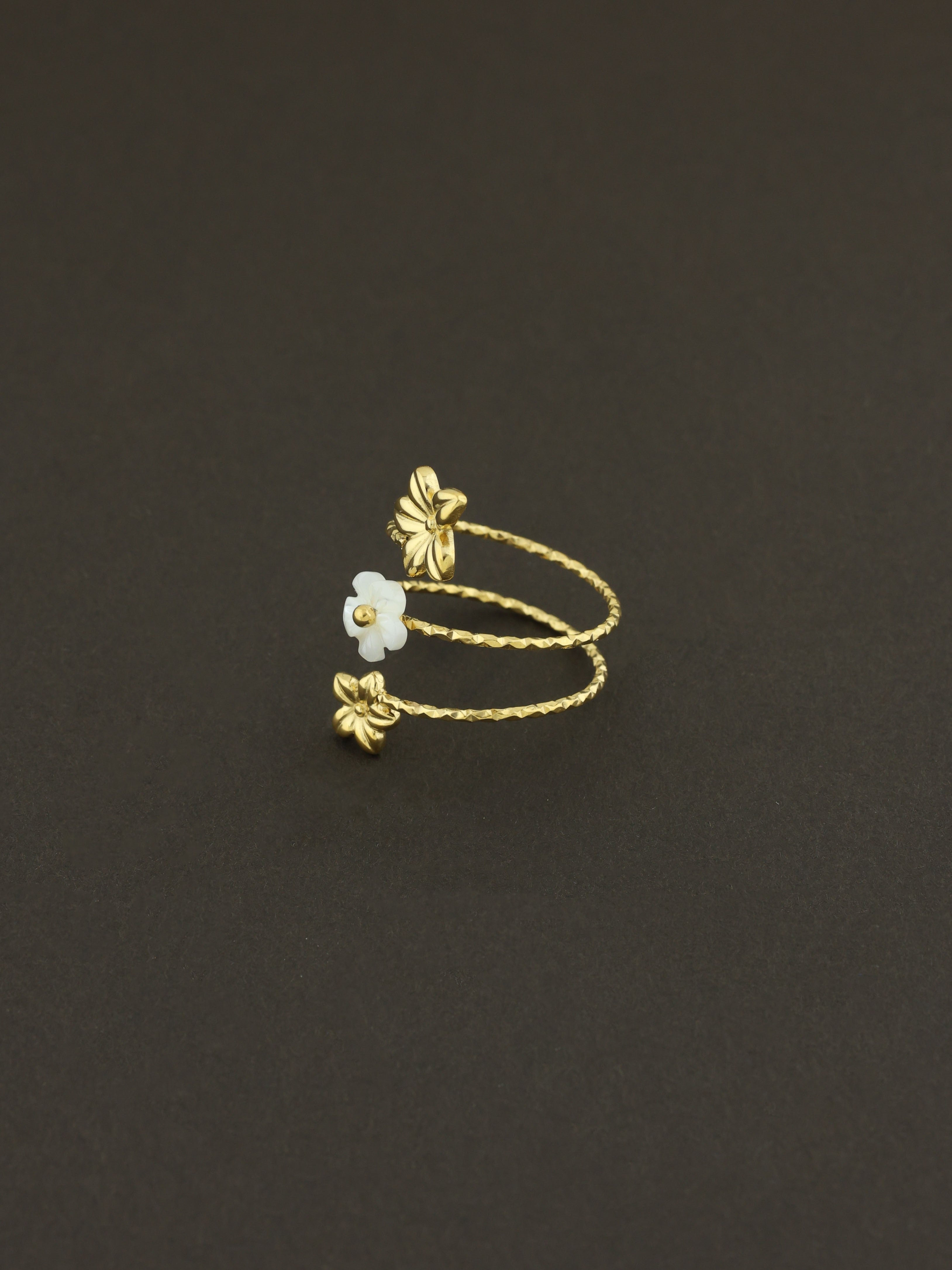 Blooming Vine Coil Ring