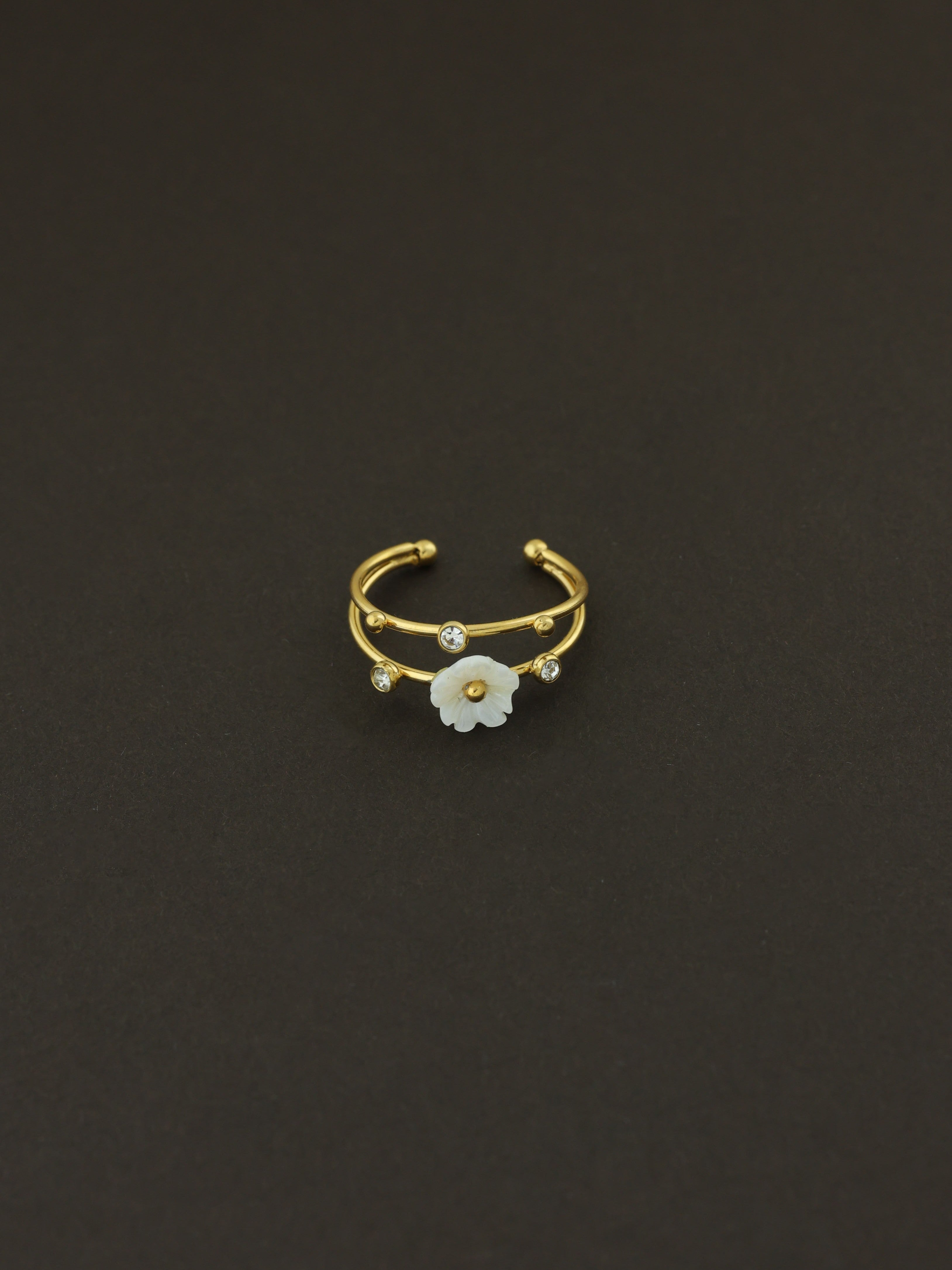 Pearl Ova Open Ring