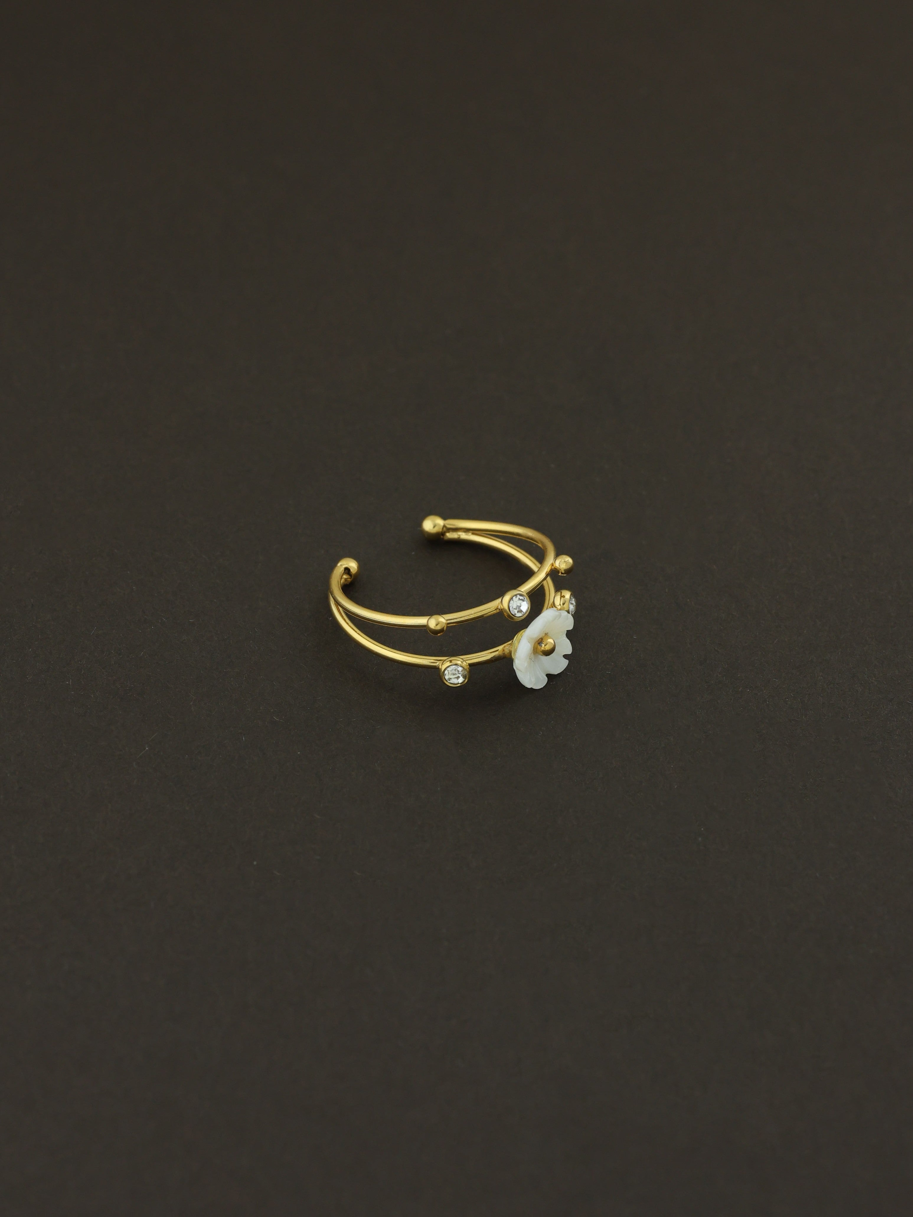 Pearl Ova Open Ring