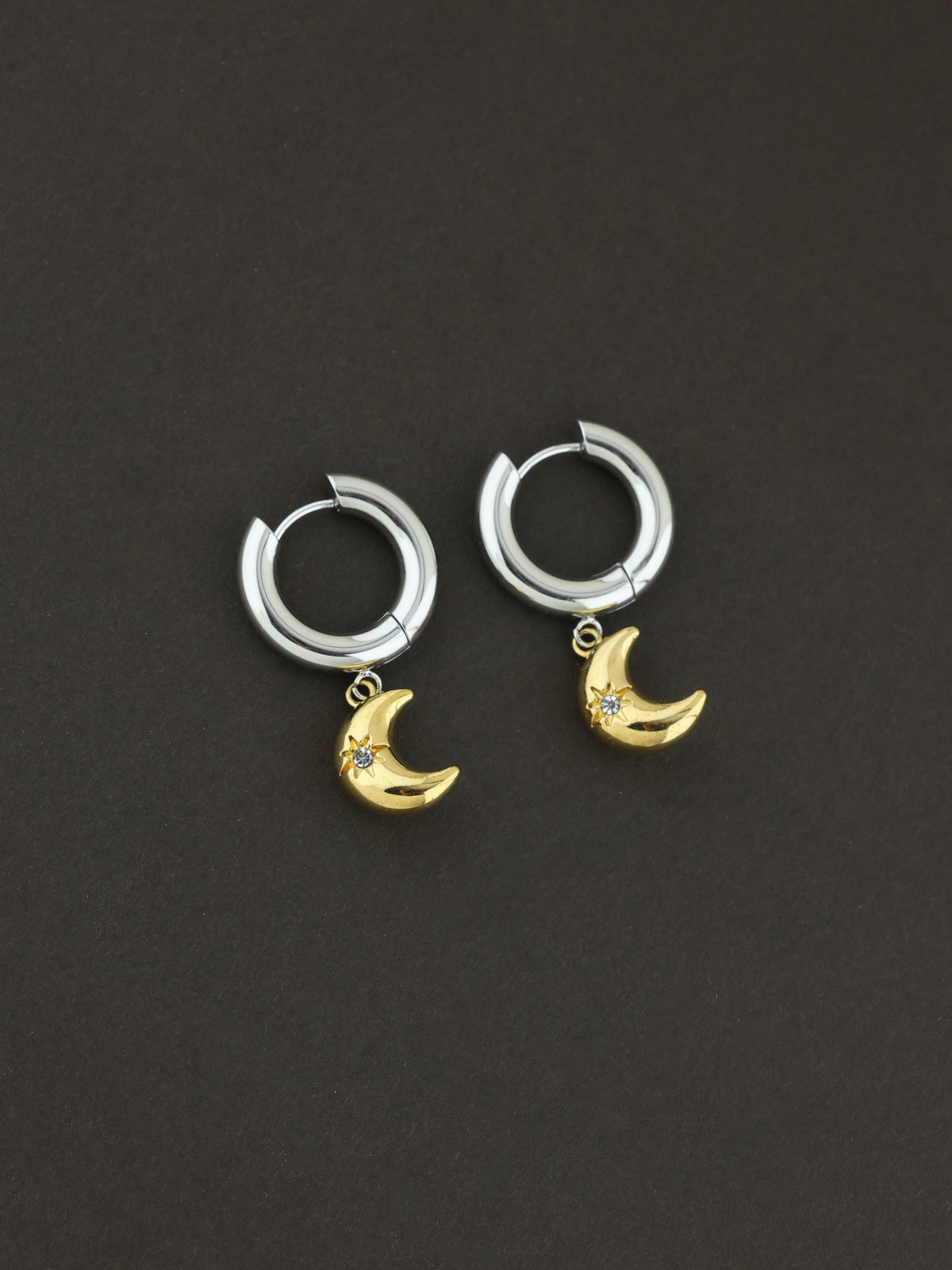 Celestial Eclipse Mixed-Metal Earrings