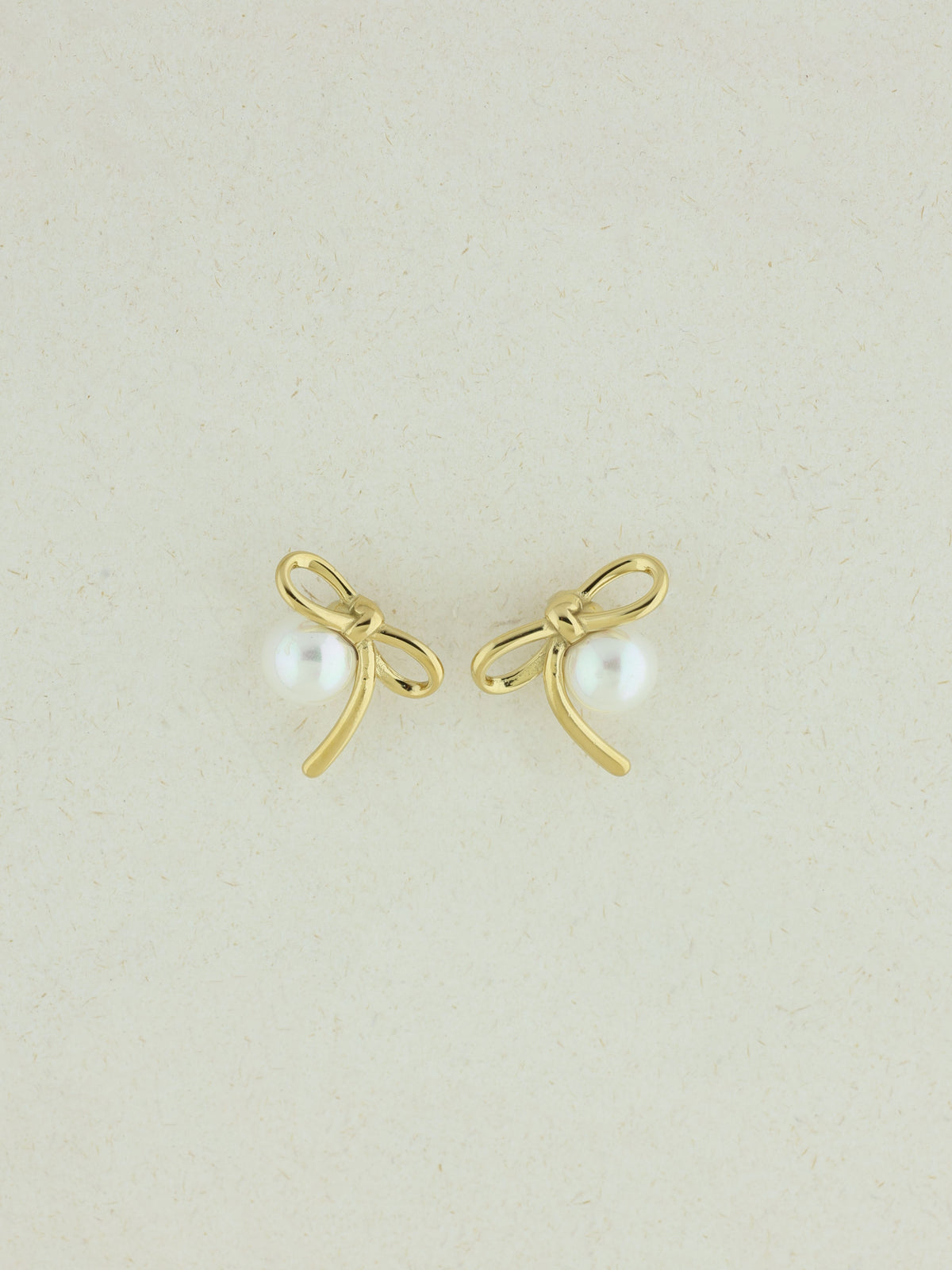 Bow Knot Pearl Studs