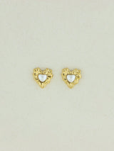 Molten Heart Pearl Studs