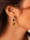 Radiant Heart Mixed-Metal Earrings