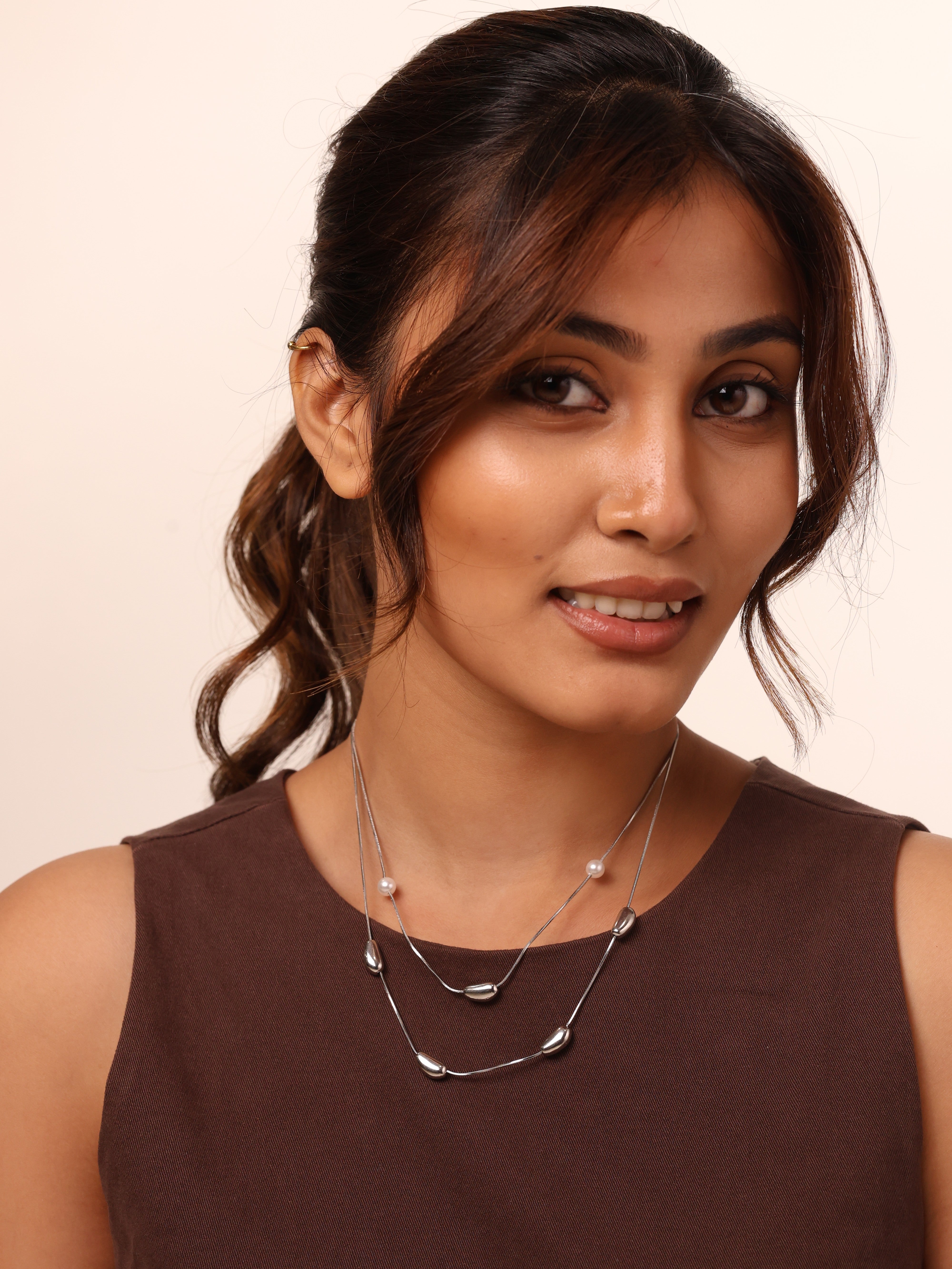 Moonlight Droplet Layered Necklace