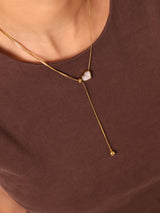 Pearl Heart Lariat Necklace